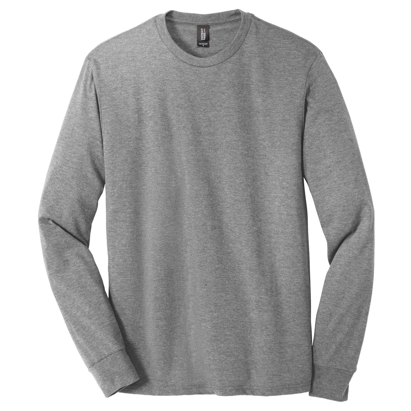 District DM132 Perfect Tri Long Sleeve Tee - Grey Frost | Full Source