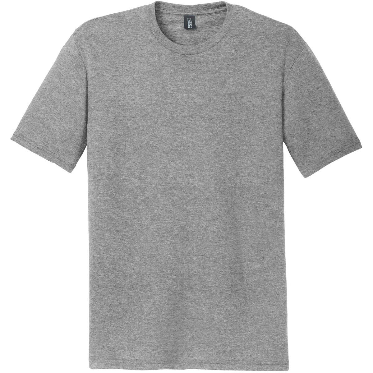 District Made DM130 Mens Perfect Tri Crew Tee - Grey Frost | FullSource.com