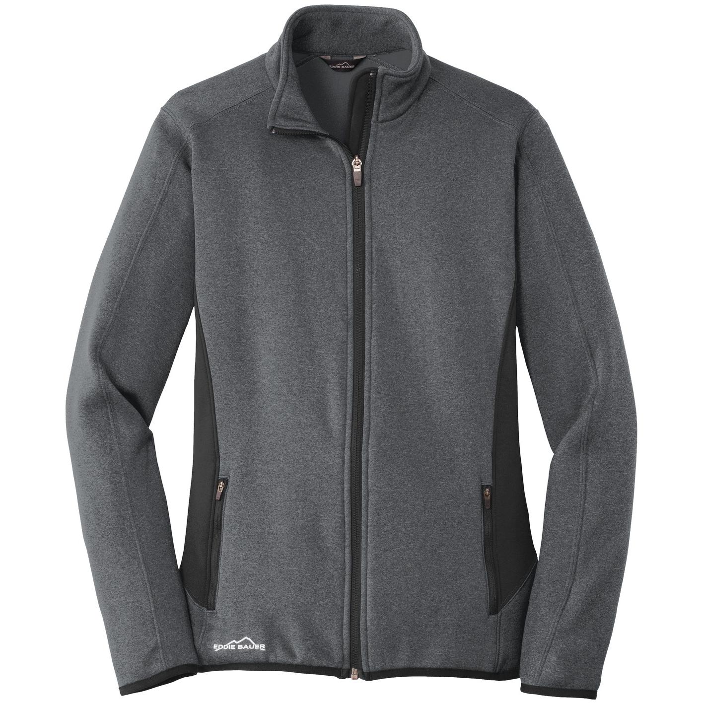 Eddie Bauer EB239 Ladies FullZip Heather Stretch Fleece Jacket Dark