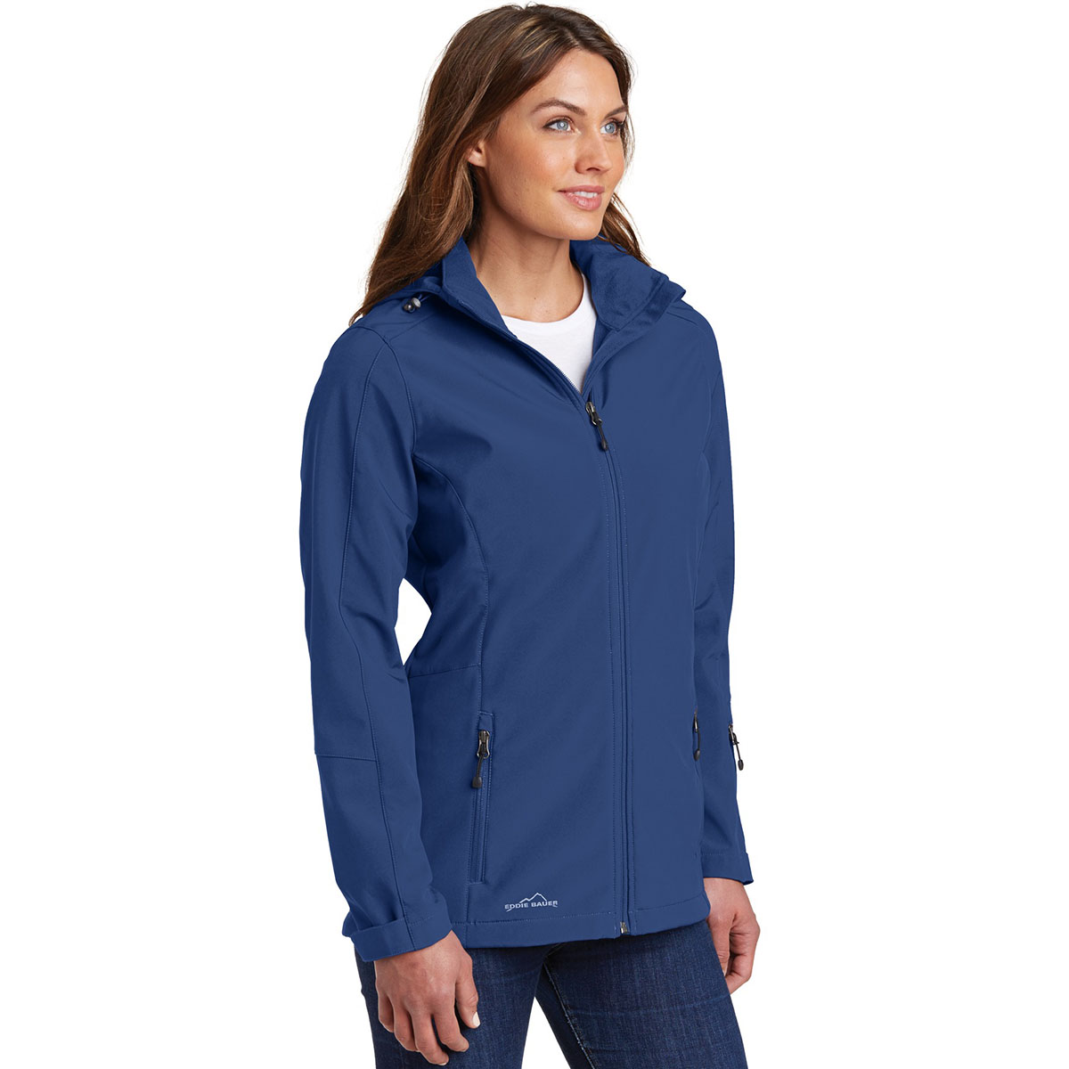 Eddie Bauer EB537 Ladies Hooded Soft Shell Parka - Admiral Blue ...