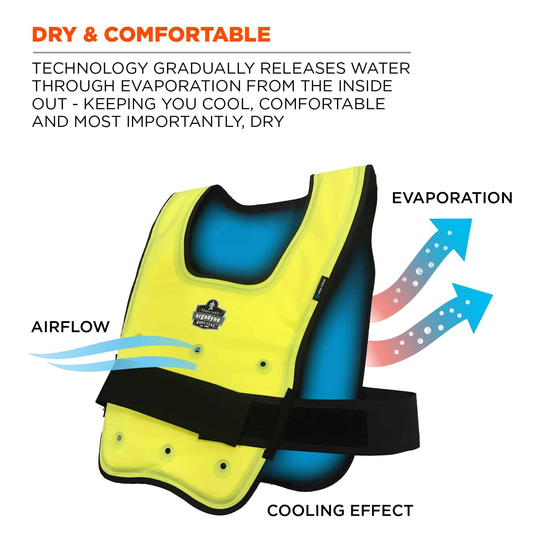 Ergodyne Chill-Its 6687 Economy Dry Evaporative Cooling Vest 