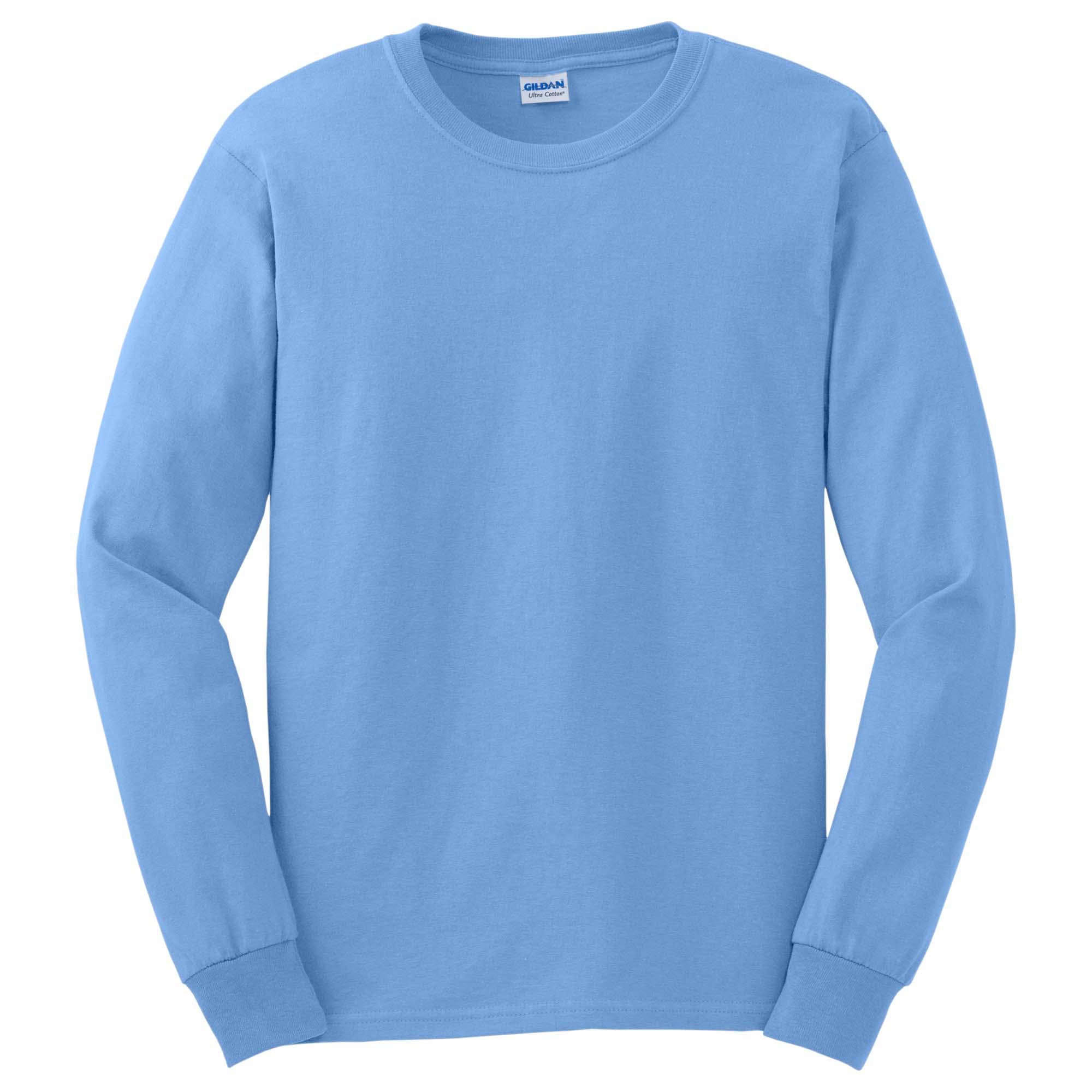 Carolina Blue Gildan Long Sleeve Ultra Cotton t-shirt-Mens Tops s m l xl 2xl 