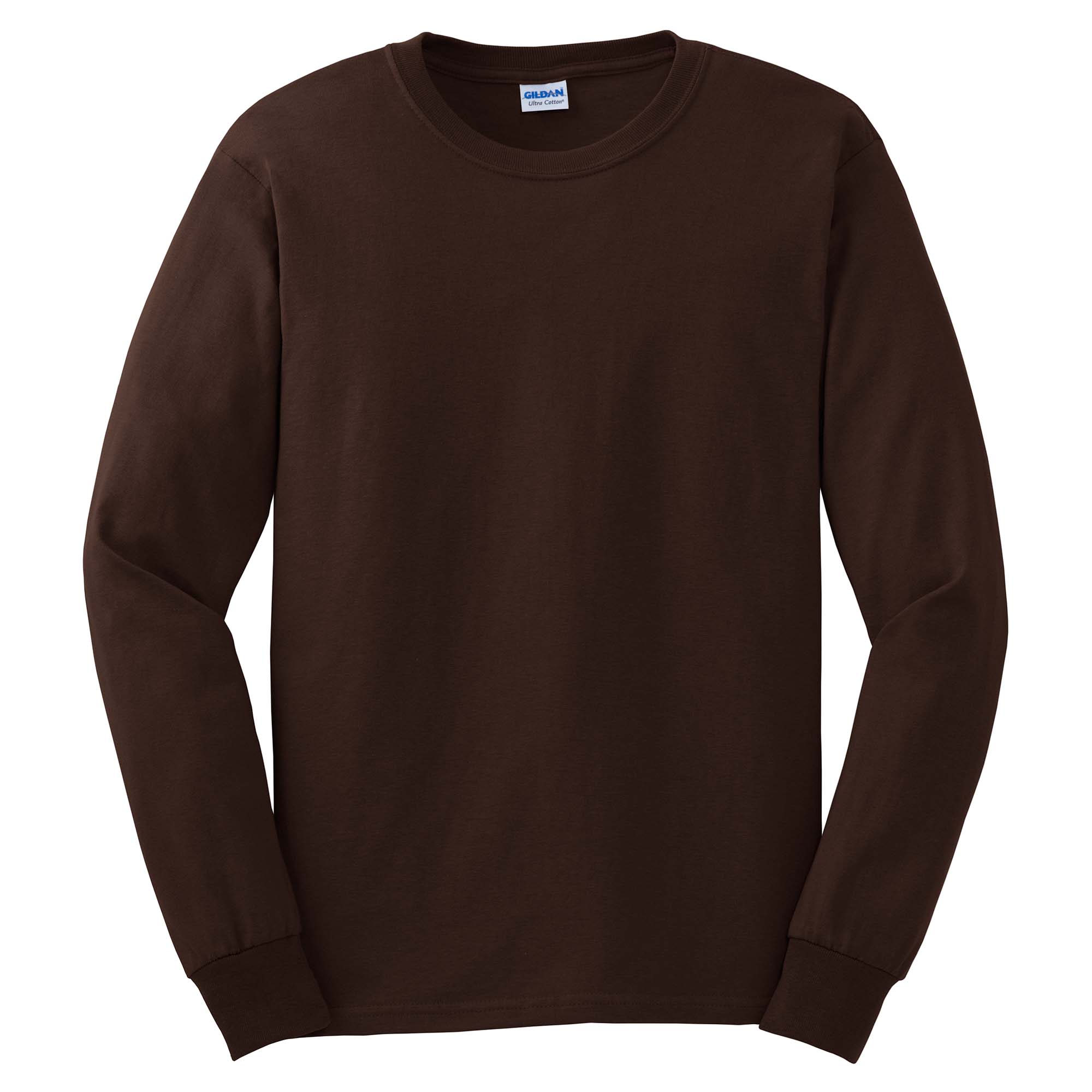 Gildan G2400 Ultra Cotton Long Sleeve T-Shirt - Dark Chocolate ...