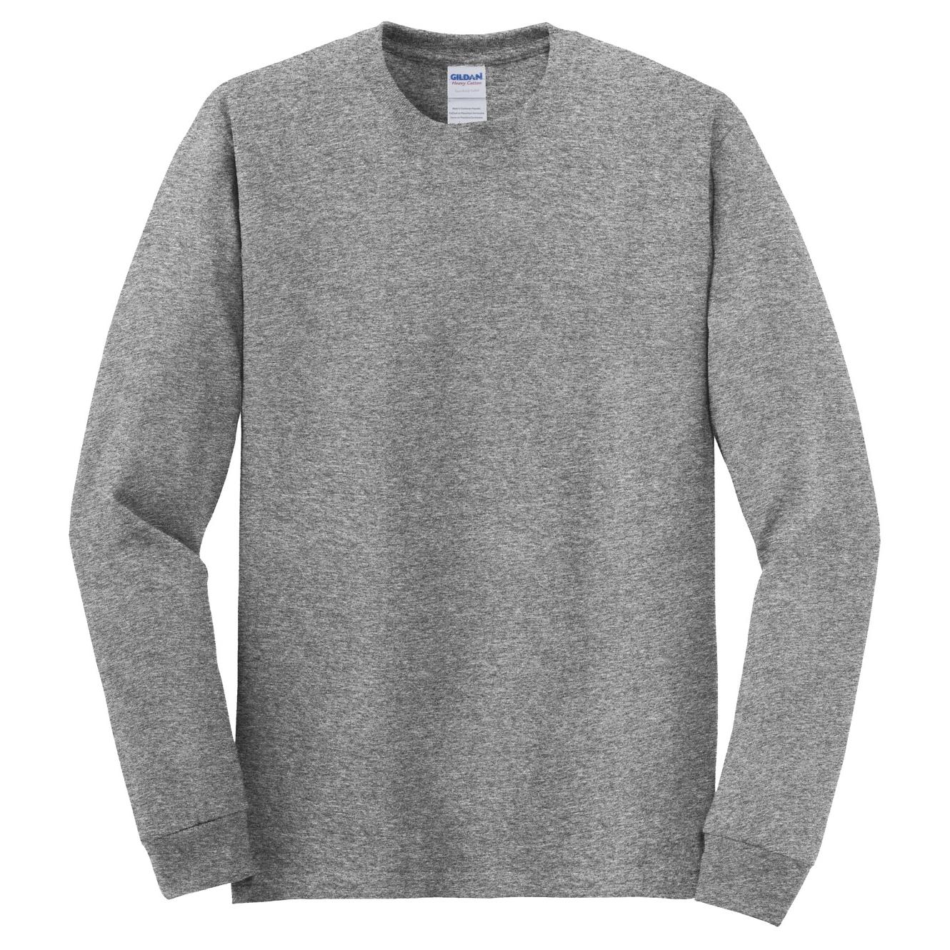 Gildan 5400 Heavy Cotton Long Sleeve T-Shirt - Graphite Heather ...