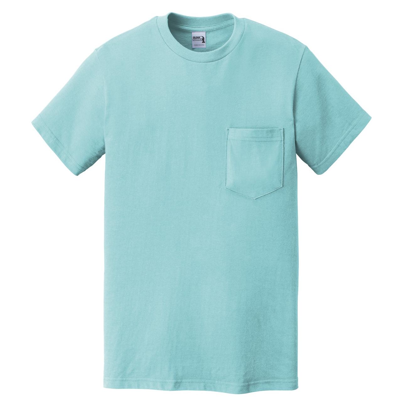 Gildan H300 Hammer Pocket T-Shirt - Lagoon Blue | FullSource.com