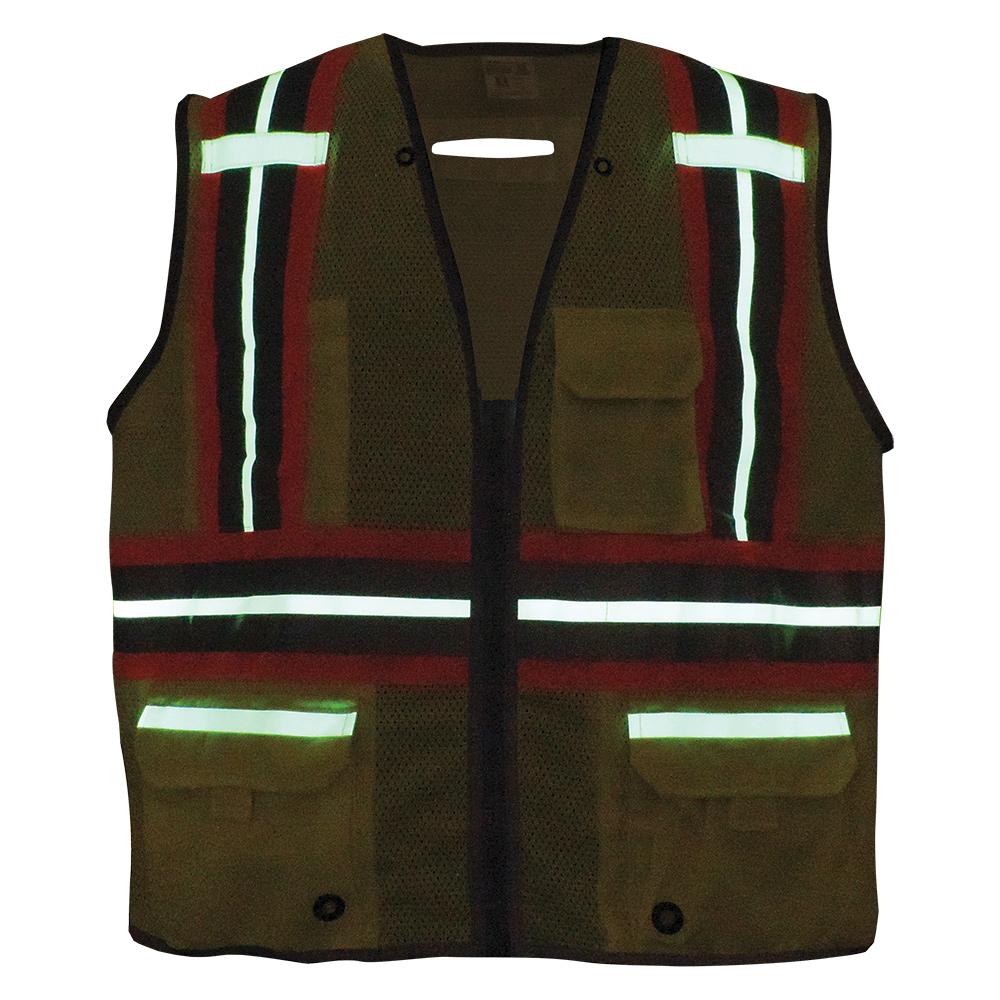 Global Glove GLO-077 4X-Large High-Visibility Photoluminescent Surveyors Safety Vest FrogWear HV Global Glove GLO-077 4X-Large High-Visibility Photoluminescent Surveyors Safety Vest FrogWear HV