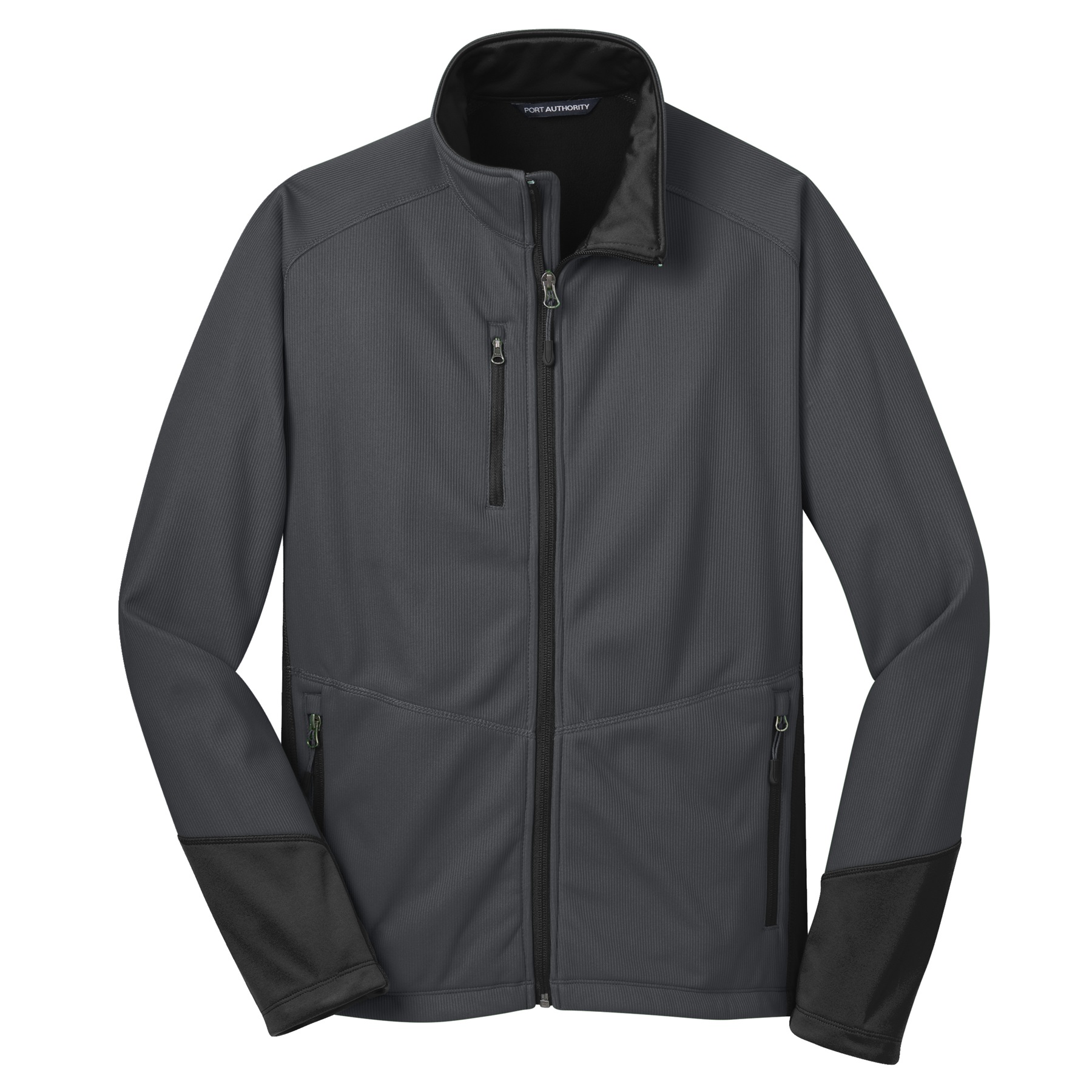 Port Authority J319 Vertical Soft Shell Jacket - Magnet Grey/Black ...