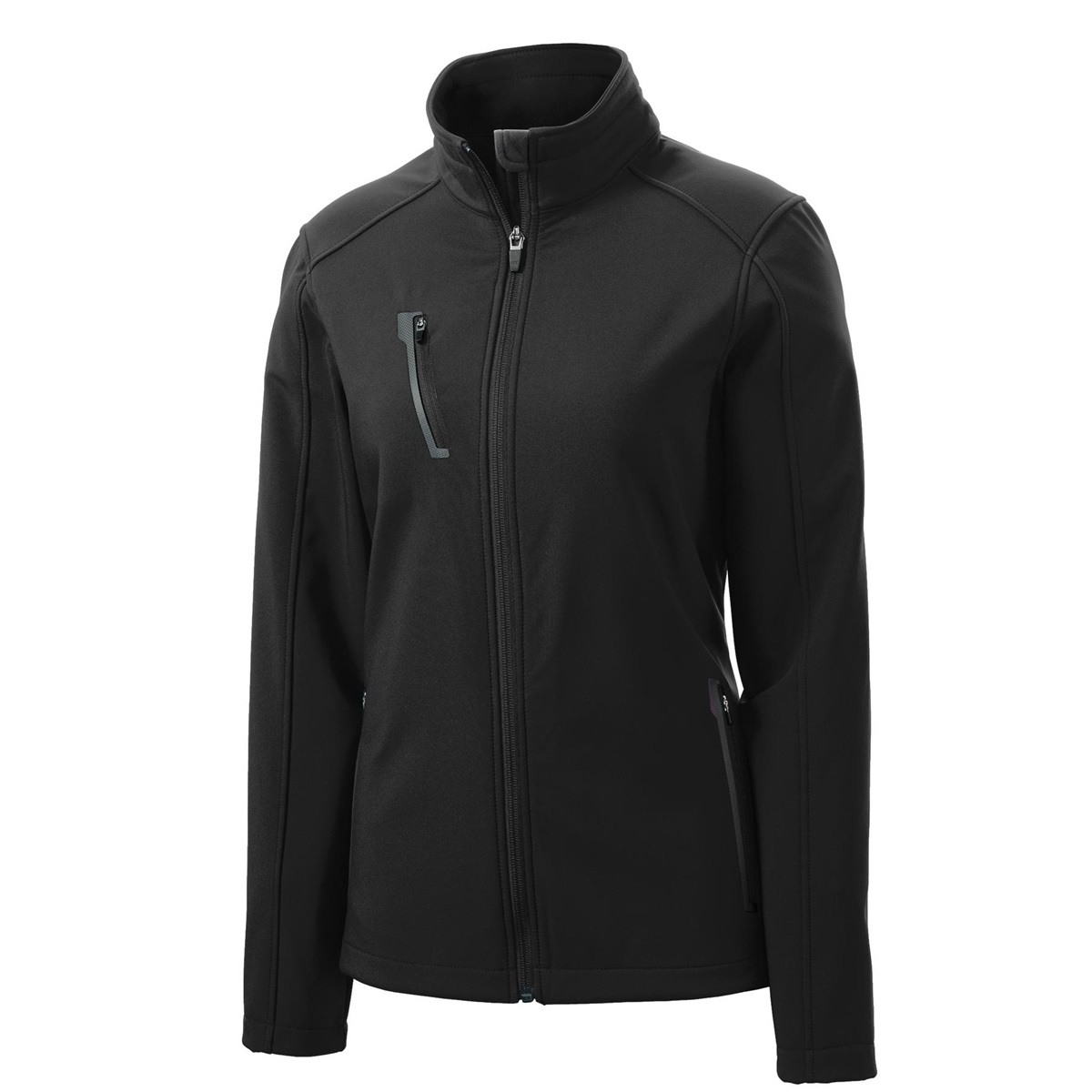 Port Authority L324 Ladies Welded Soft Shell Jacket - Black ...