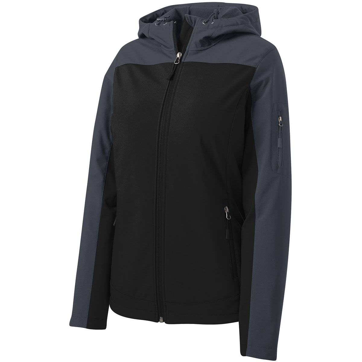 Port Authority L335 Ladies Hooded Core Soft Shell Jacket - Black ...