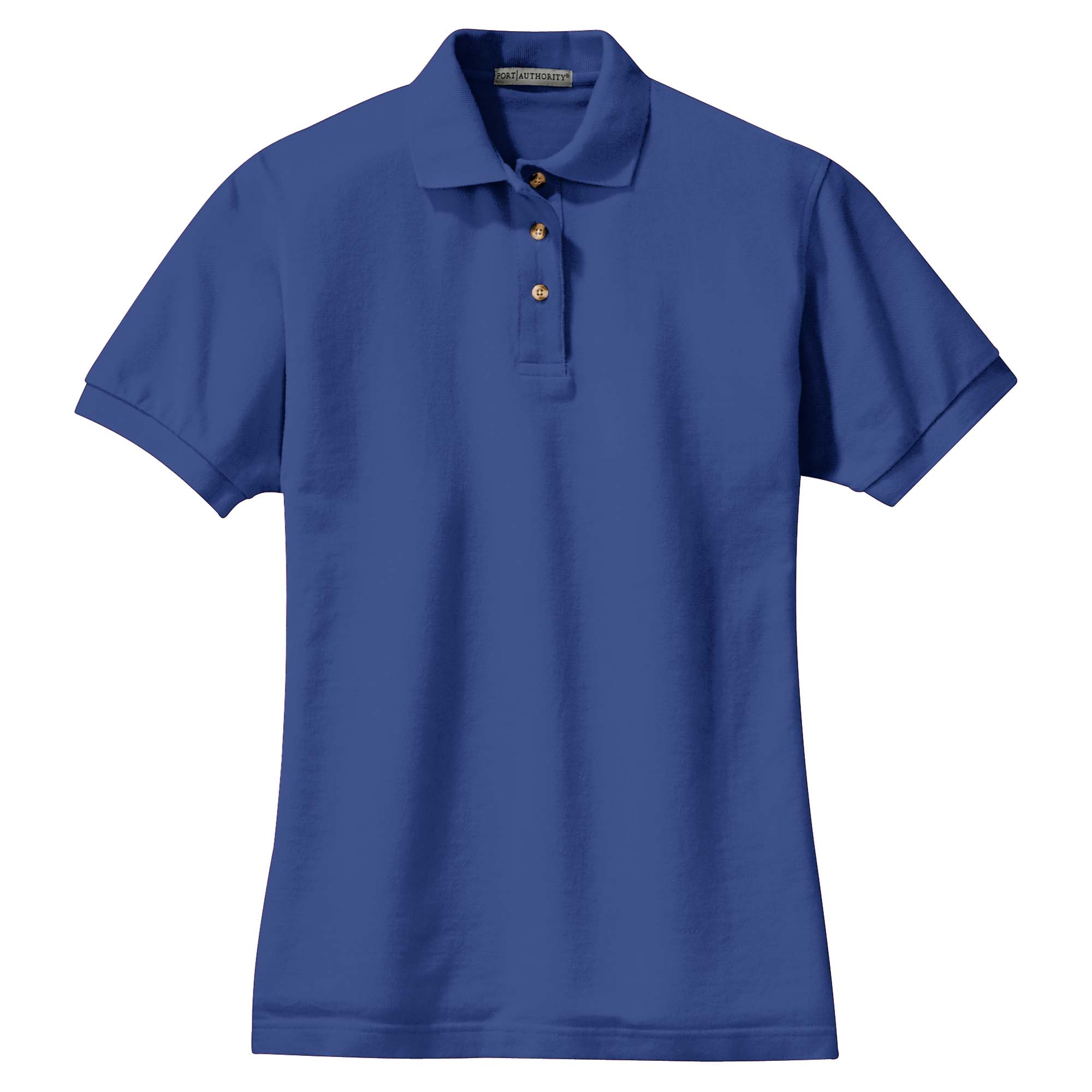 Port Authority L420 Ladies Heavyweight Cotton Pique Knit Polo - Royal ...