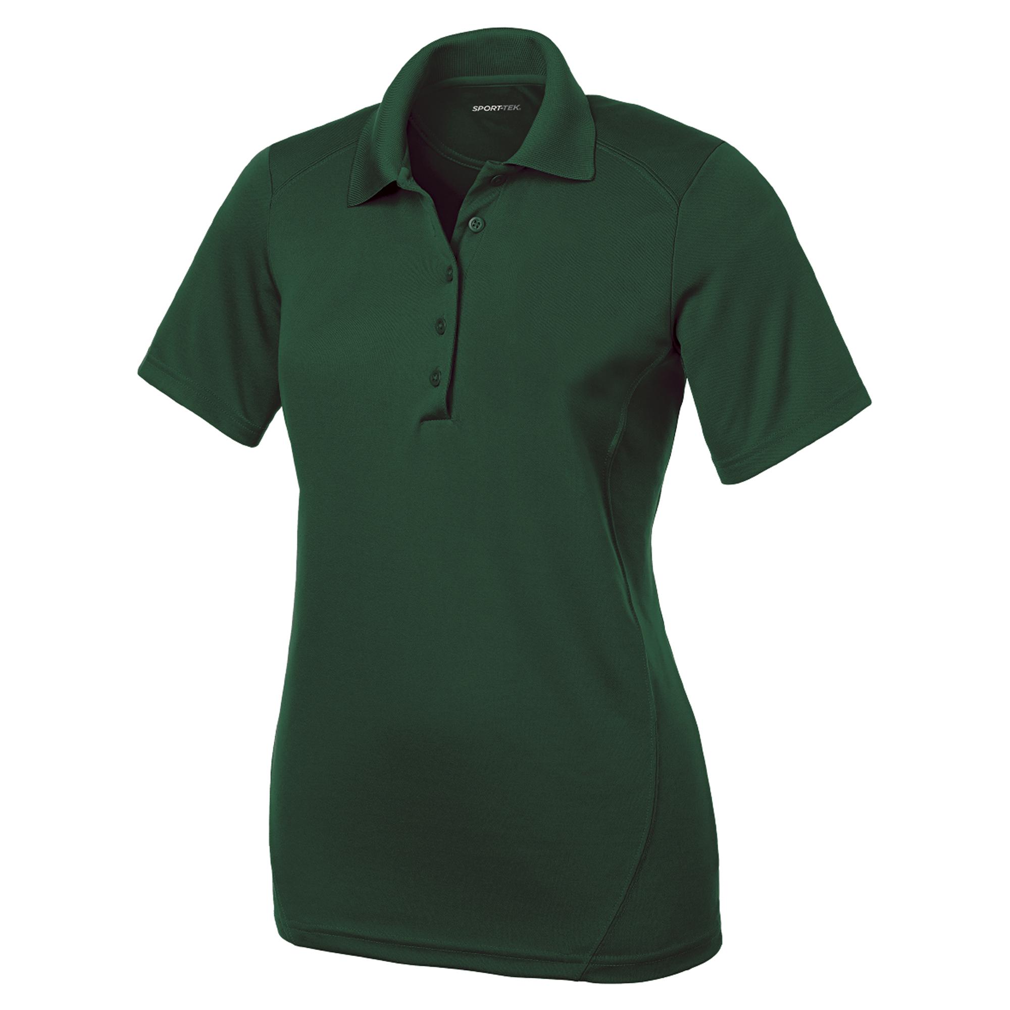 Forest Green Raglan Sport-Tek L475 Ladies Dry Zone Raglan Accent Polo Shirt - Forest Green ...
