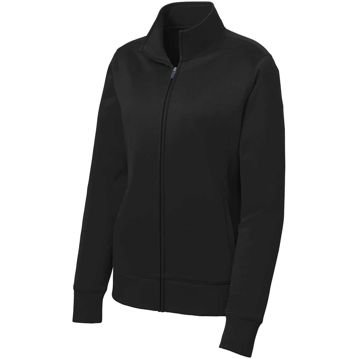 SportTek LST241 Ladies SportWick Fleece FullZip Jacket Black Full Source