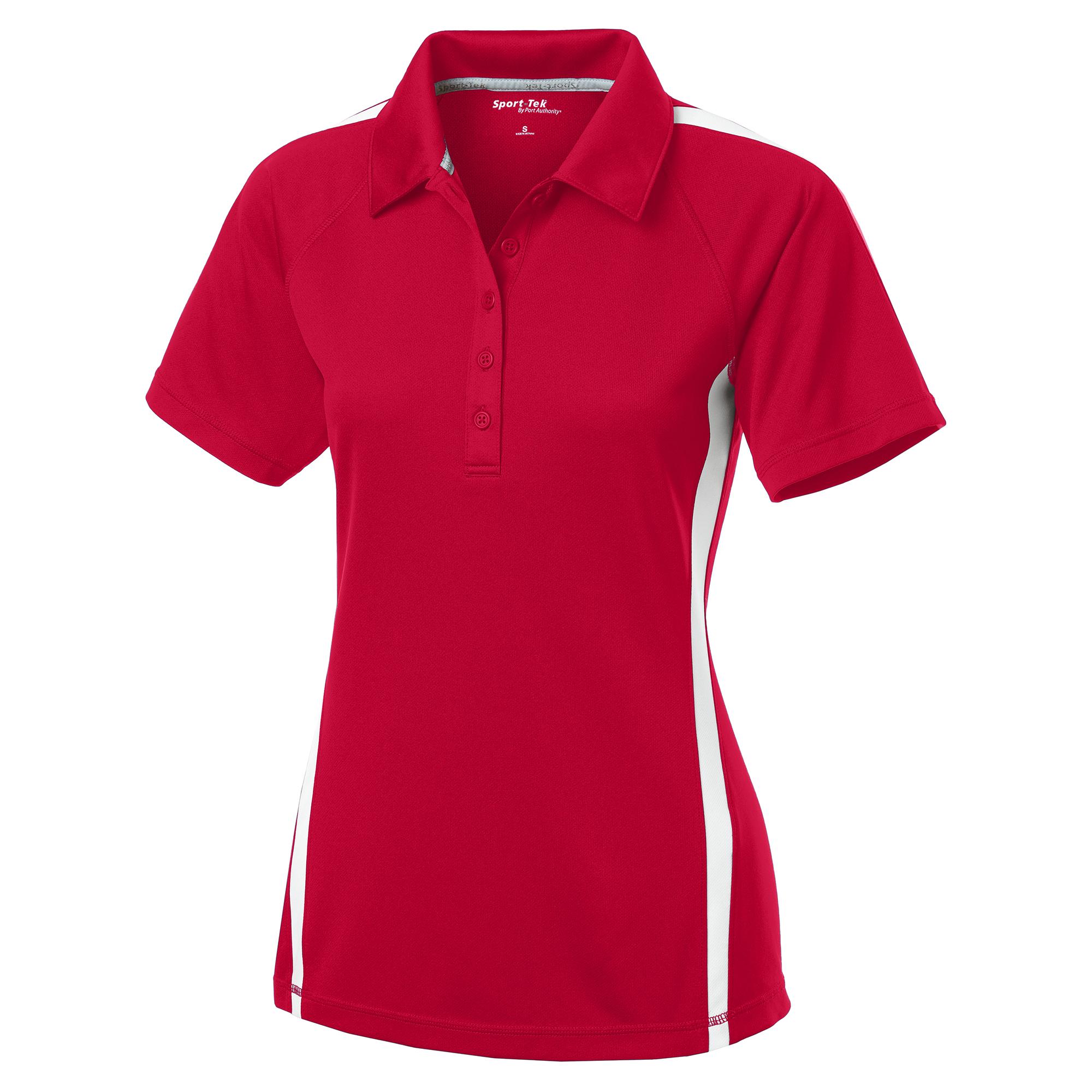 Sport-Tek LST685 Ladies PosiCharge Micro-Mesh Colorblock Polo Shirt ...