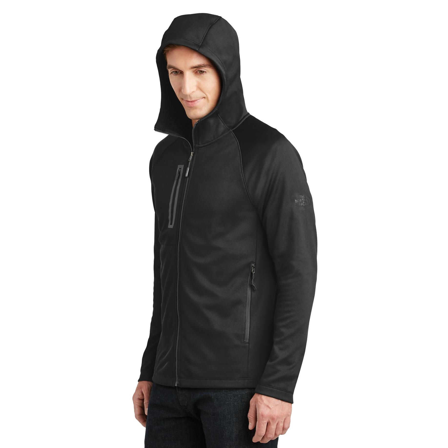 The North Face NF0A3LHH Canyon Flats Fleece Hooded Jacket - Black ...