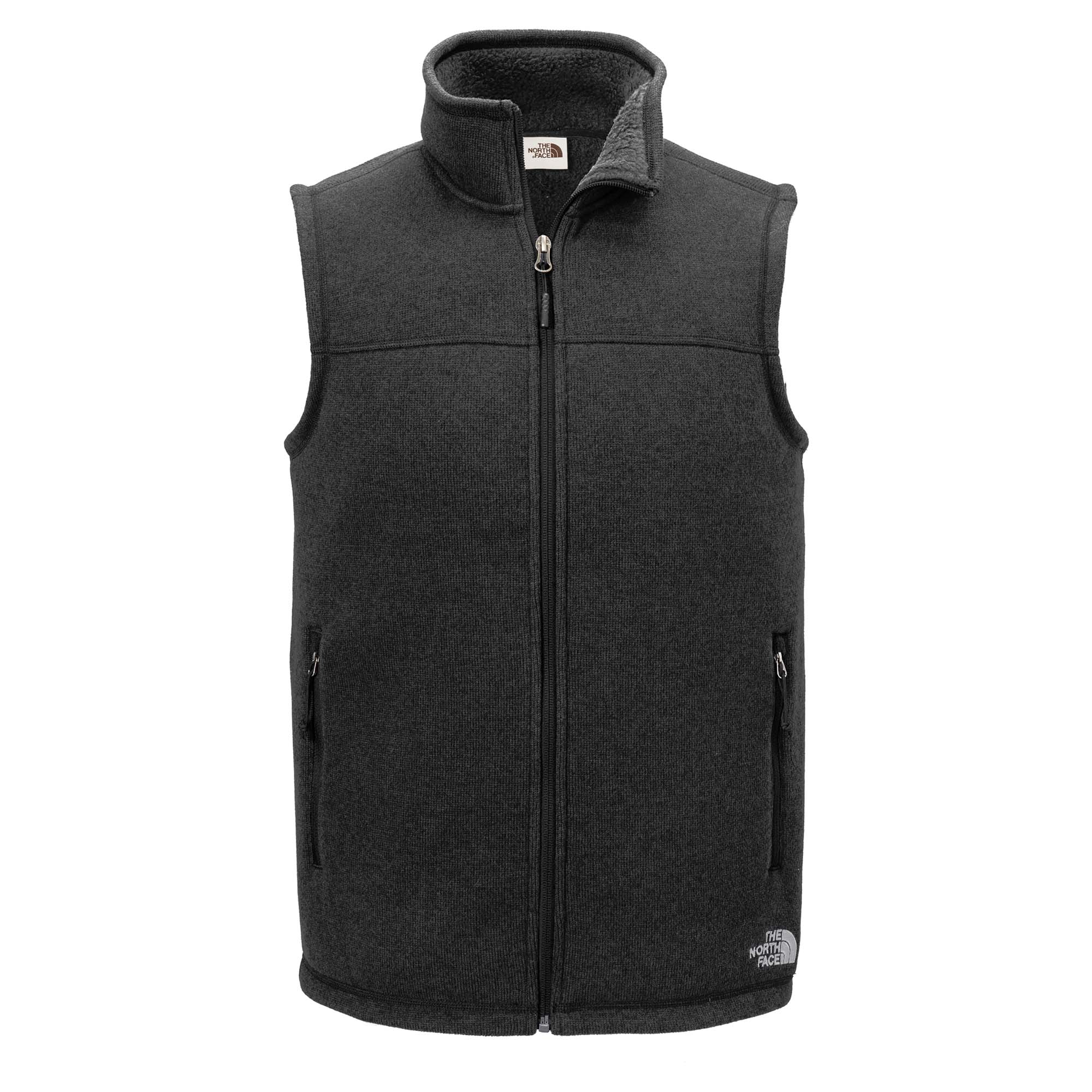 The North Face NF0A47FA Sweater Fleece Vest - TNF Black Heather | Full ...