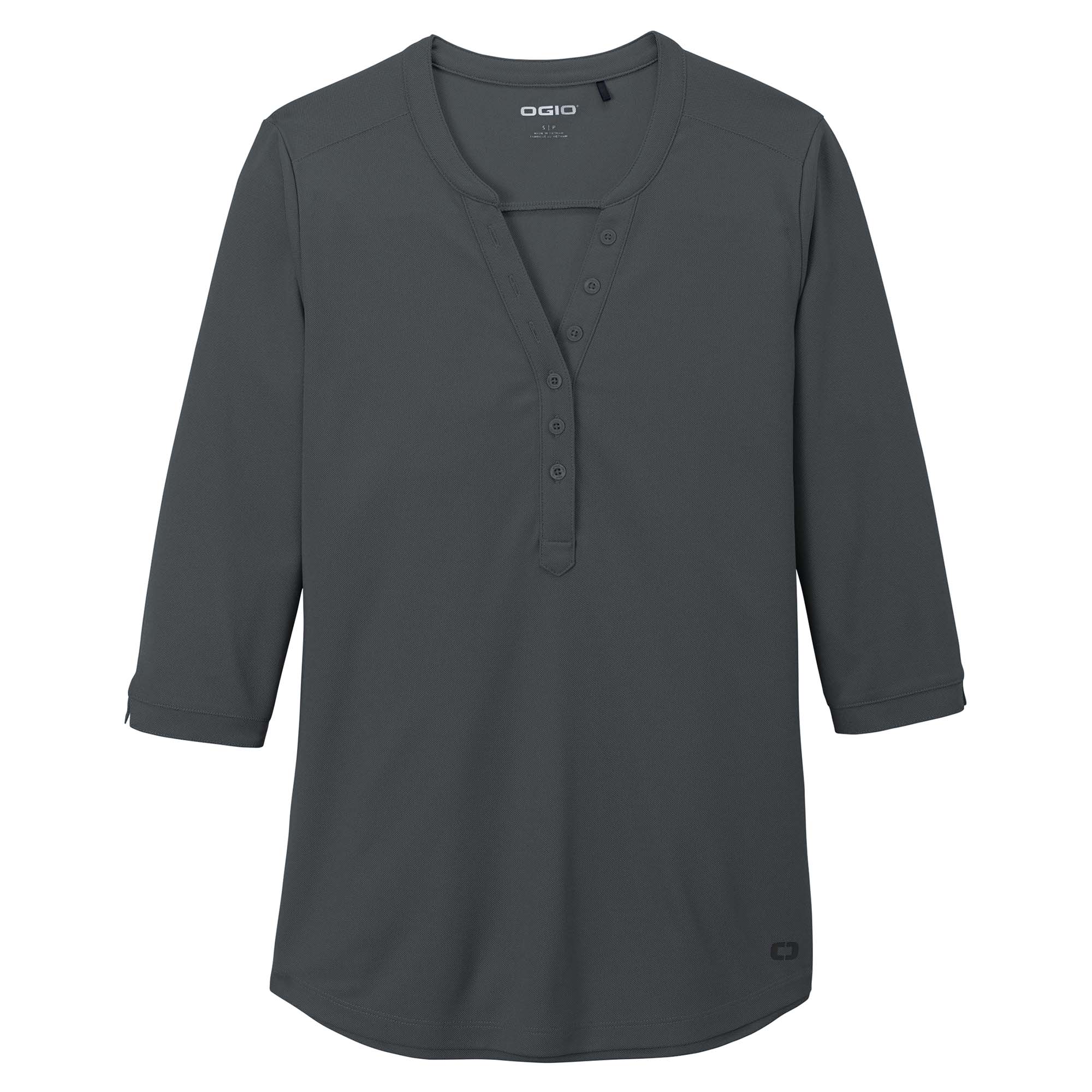 SanMar OGIO Ladies Jewel Henley 3/4 Sleeve Shirt