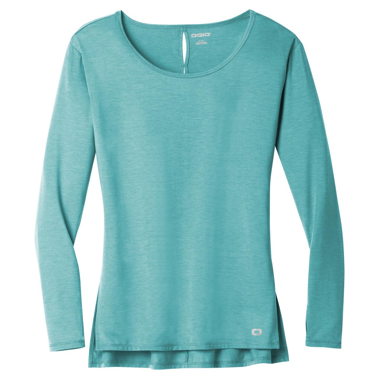 OGIO LOG802 Ladies Luuma Long Sleeve Tunic - Vivid Teal