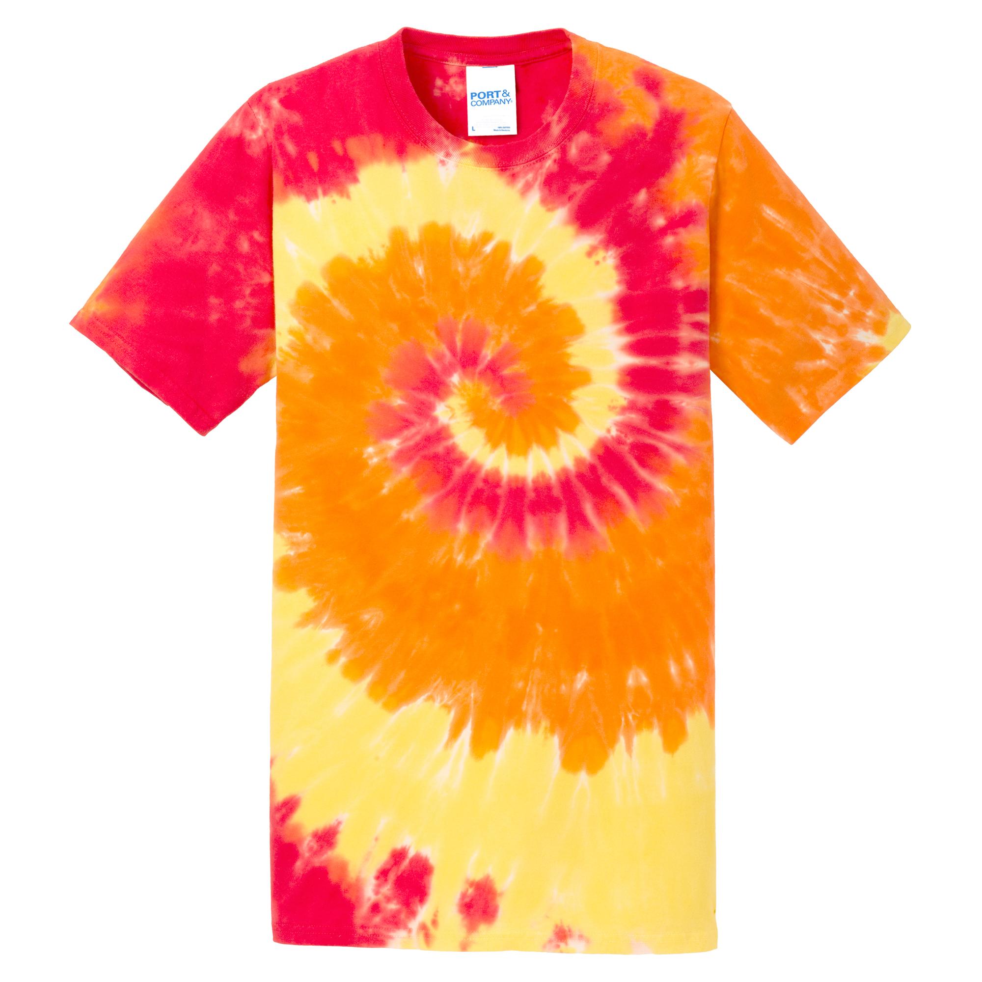 Port & Company PC147 Tie-Dye Tee - Blaze Rainbow | Full Source