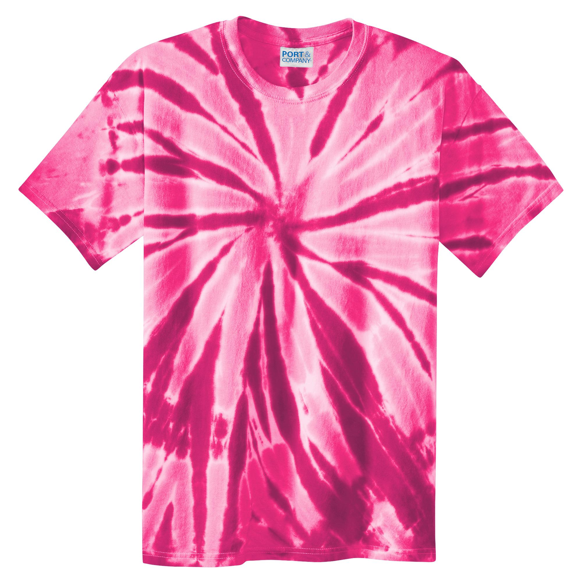 Port & Company PC147 Tie-Dye Tee - Pink | Full Source