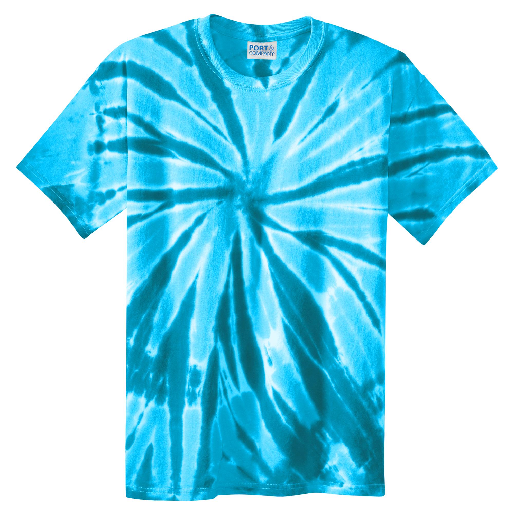 Port & Company PC147 Tie-Dye Tee - Turquoise | Full Source