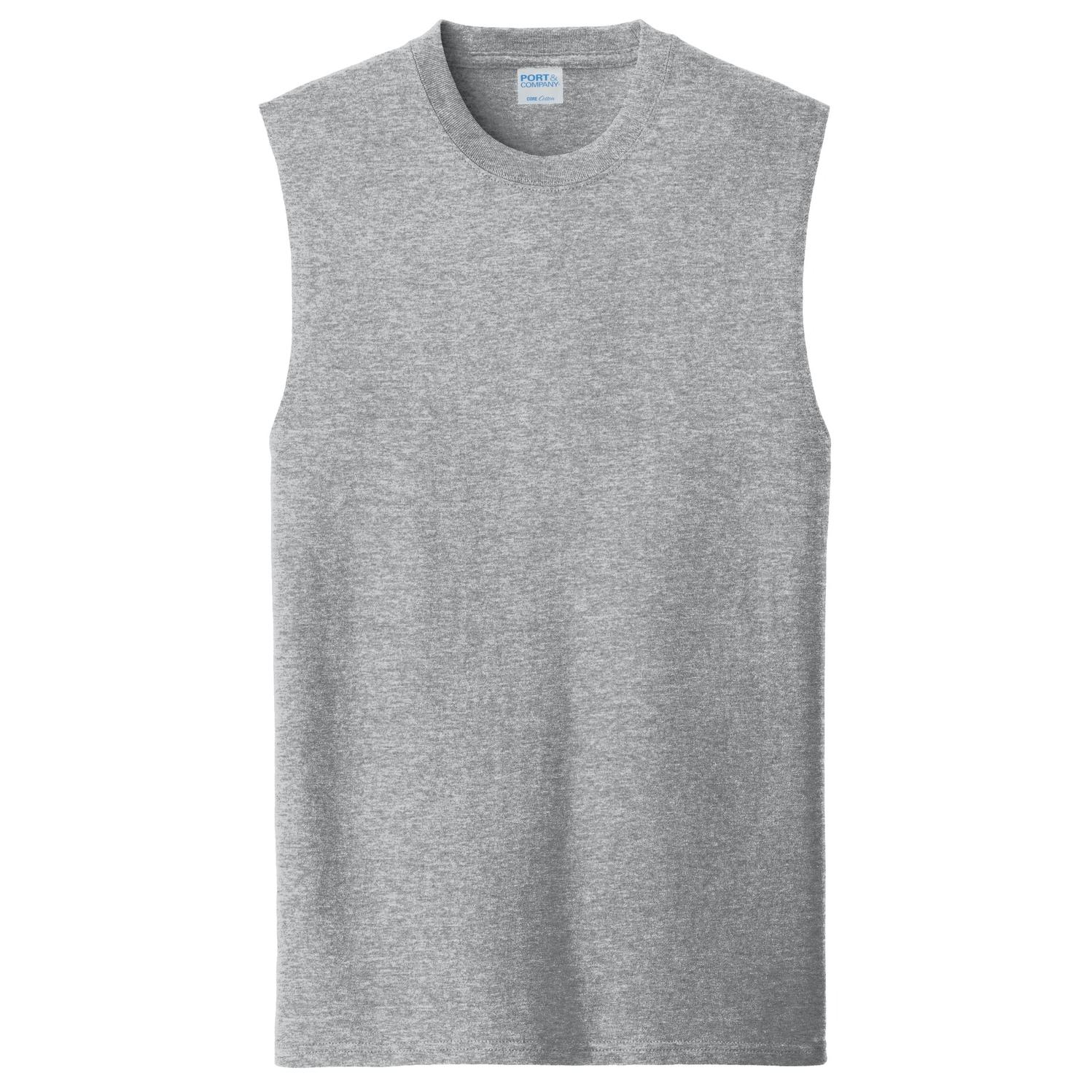 Port & Company PC54SL Core Cotton Sleeveless Tee - Athletic Heather ...