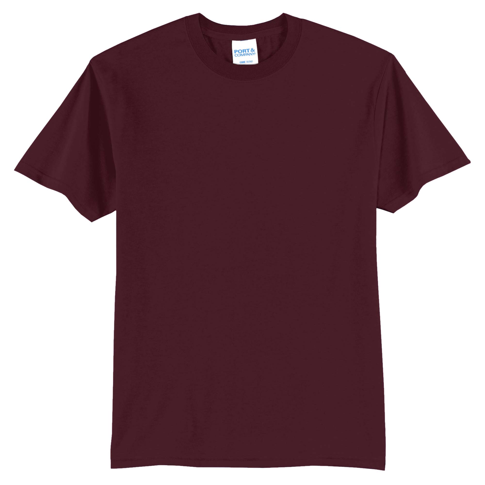 Port & Company PC55T Tall Core Blend Tee - Athletic Maroon | Full Source