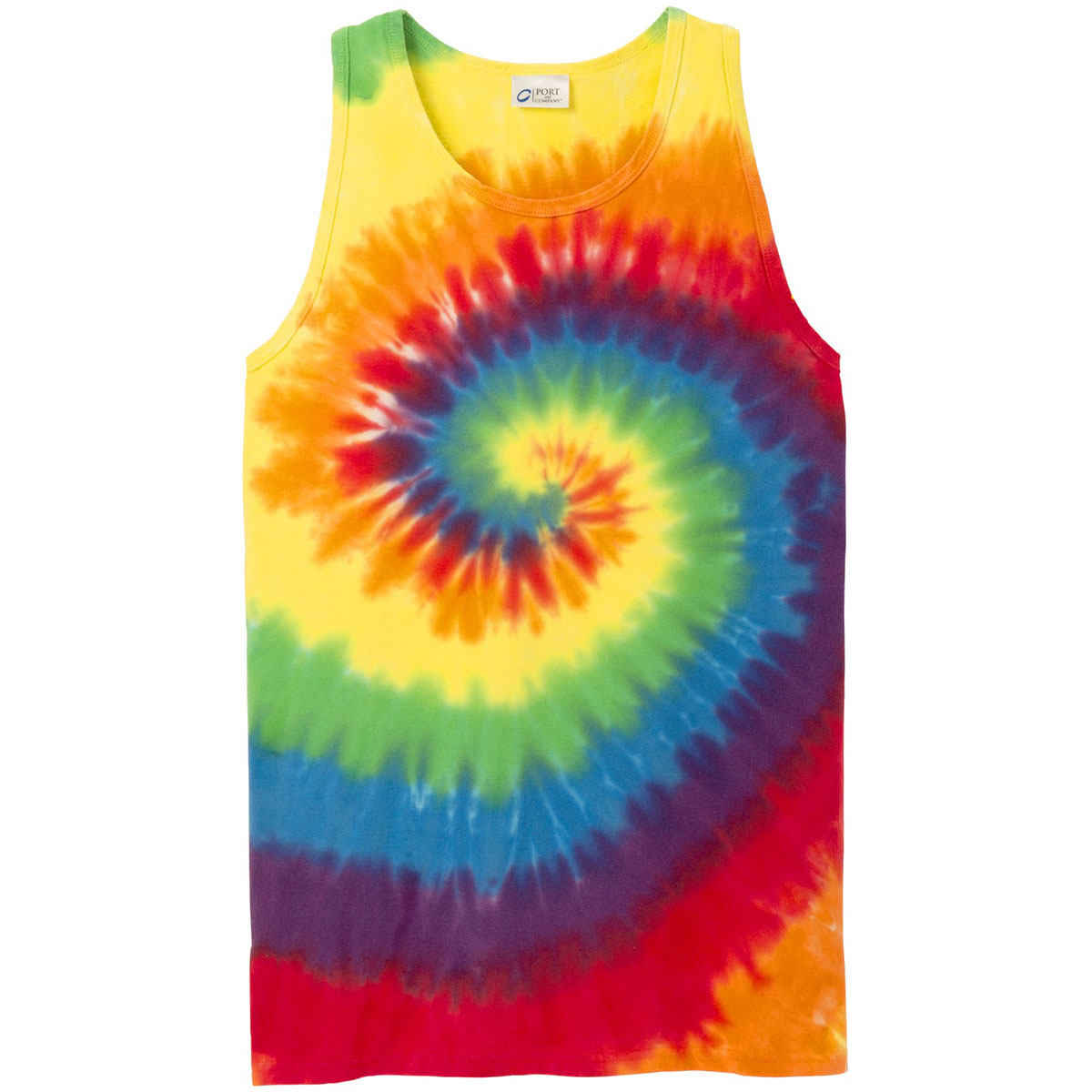 neon rainbow tie dye tank
