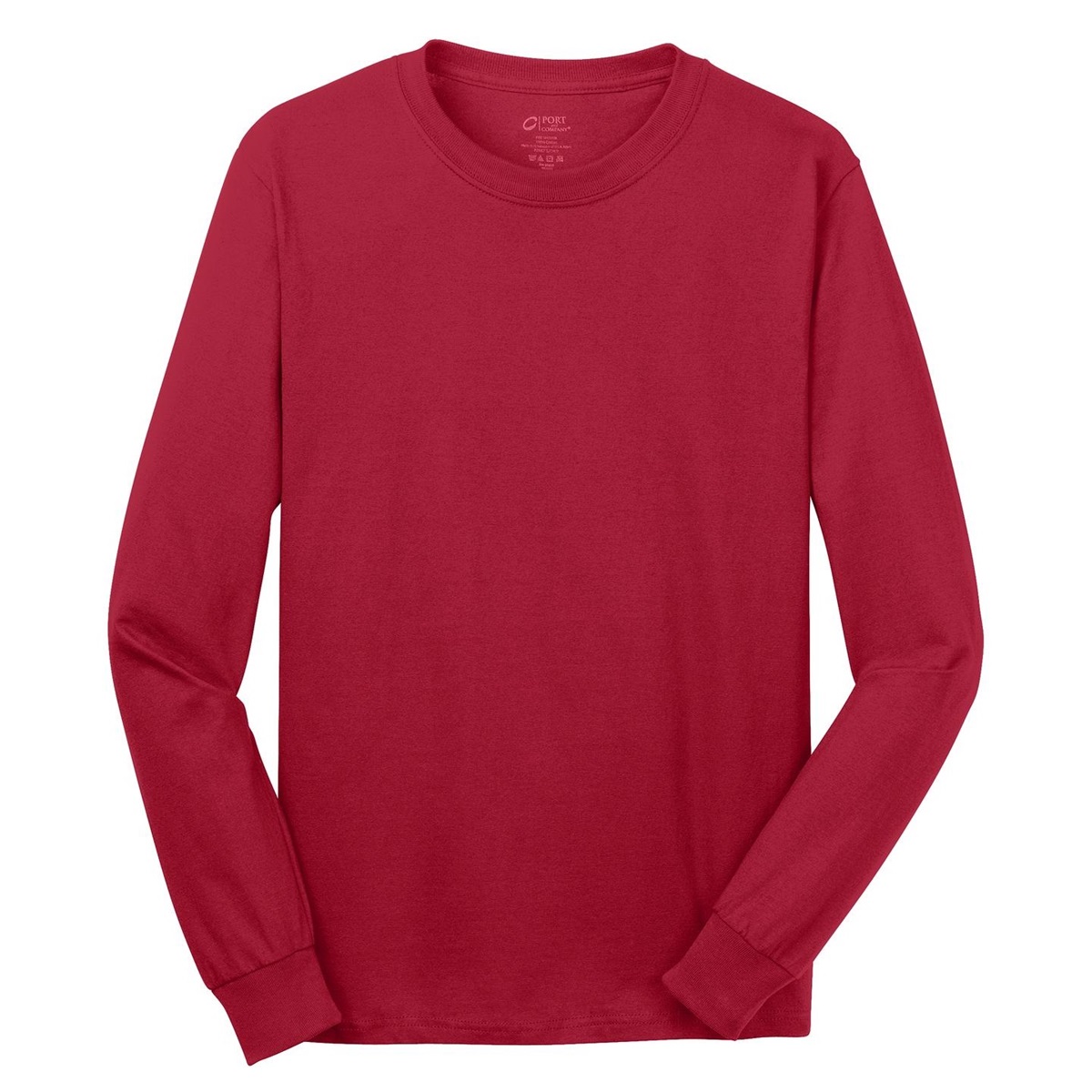 Port & Company PC54LS Long Sleeve Core Cotton Tee - Red | Full Source