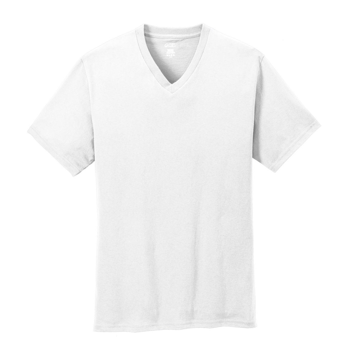 Port & Company PC54V Core Cotton V-Neck Tee - White | Full Source