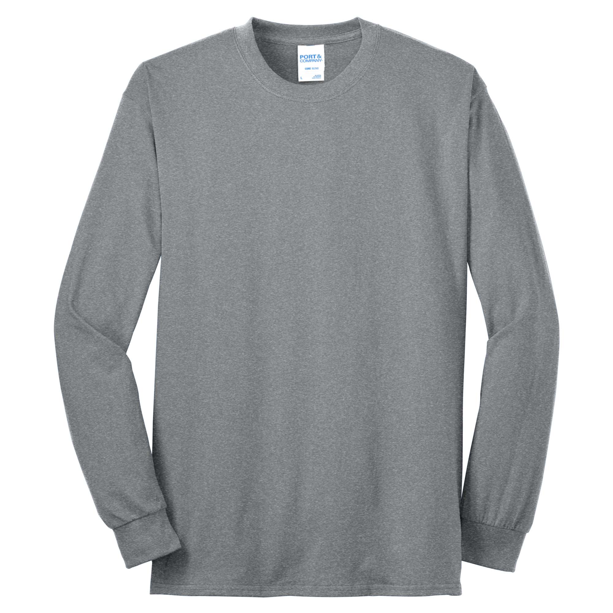 Port & Company PC55LS Long Sleeve Core Blend Tee - Athletic Heather ...