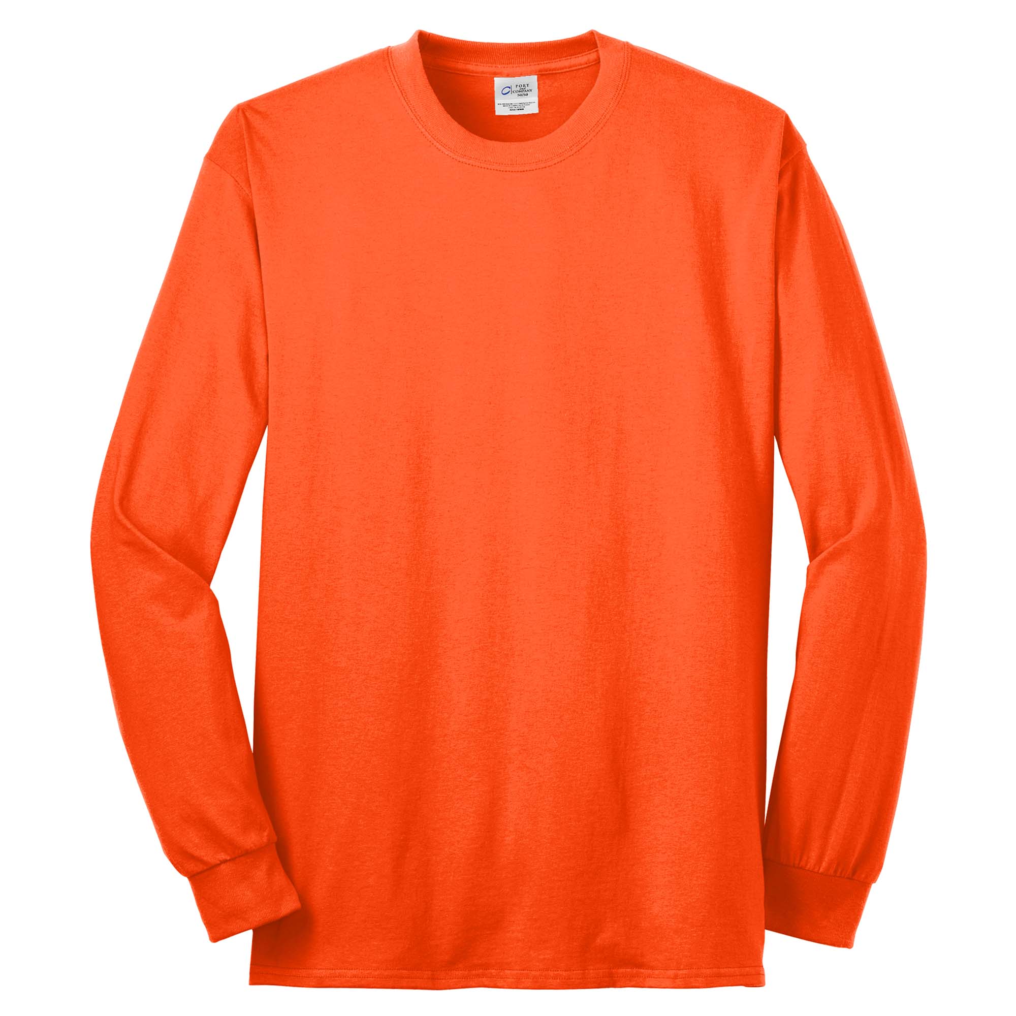 Port & Company Men's Long Sleeve T-Shirt PC55LS - 50/50 Cotton/Poly, Gold, 3XL