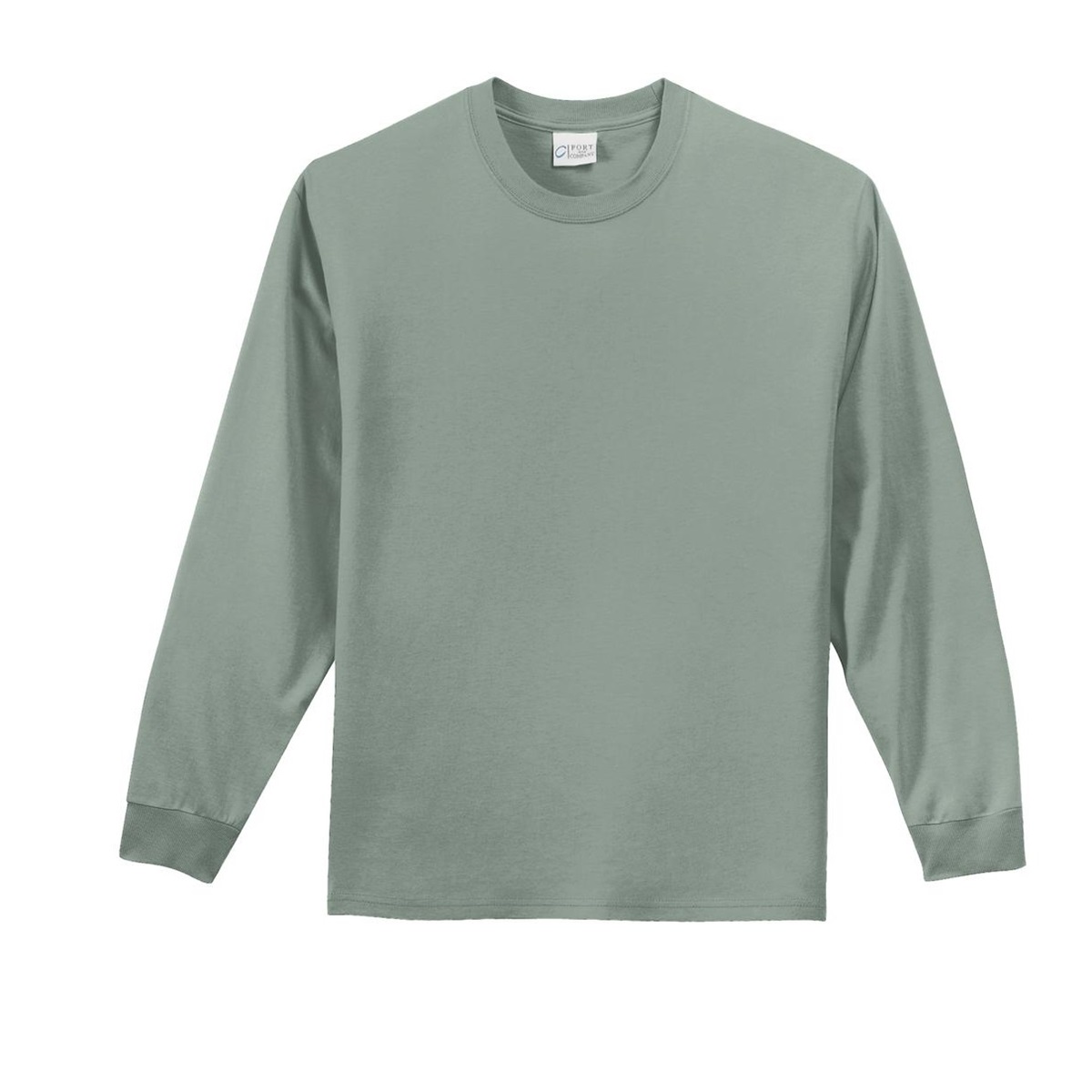 Port & Company PC61LS Long Sleeve Essential T-Shirt - Stonewashed Green ...