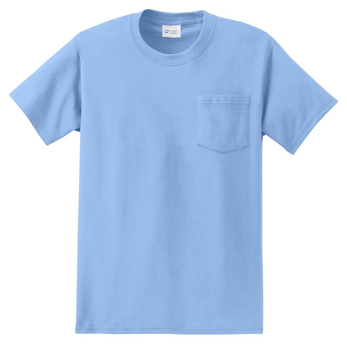 Port & Company PC61P Essential Pocket Tee - Light Blue | Full Source