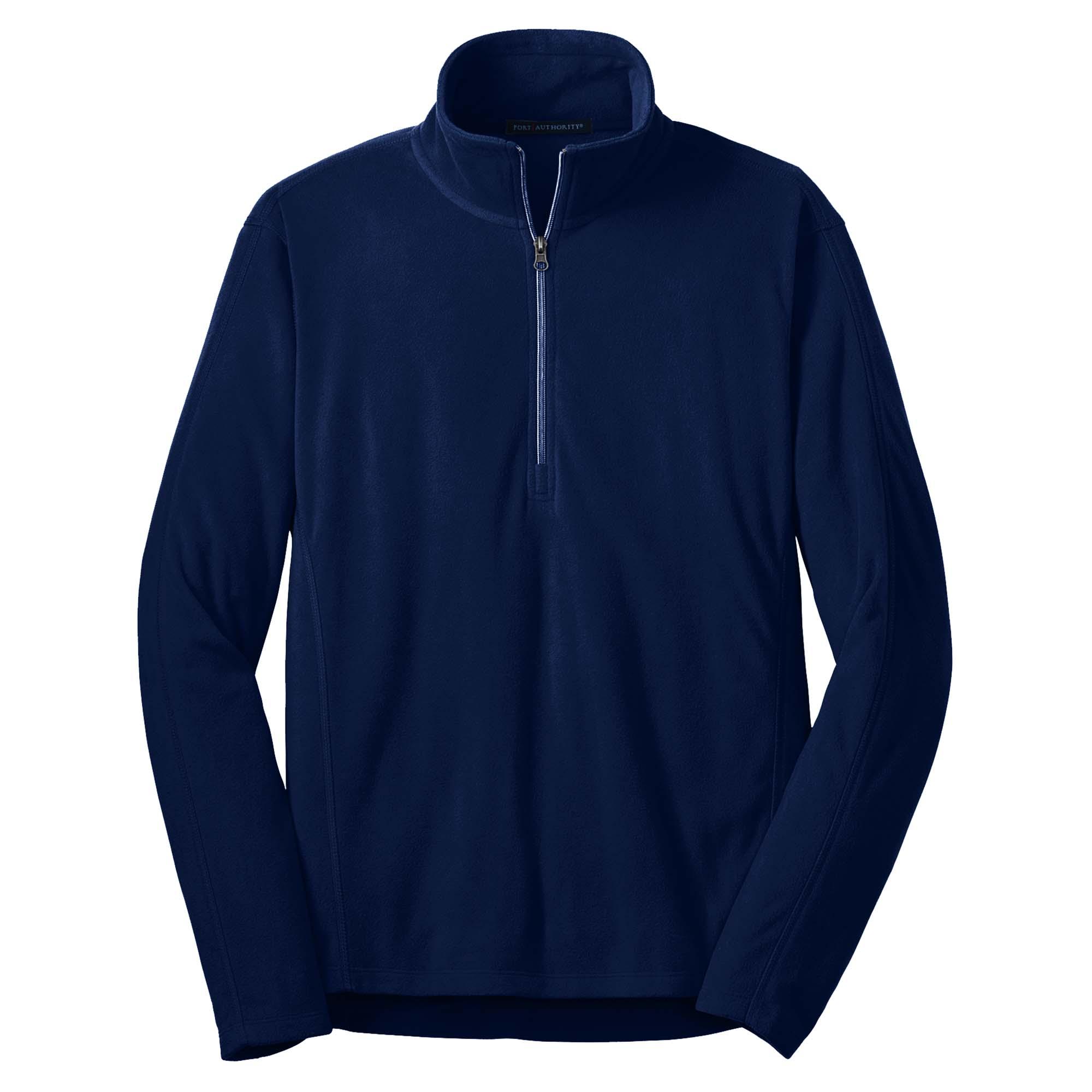 Port Authority F224 Microfleece 1/2-Zip Pullover - True Navy | Full Source