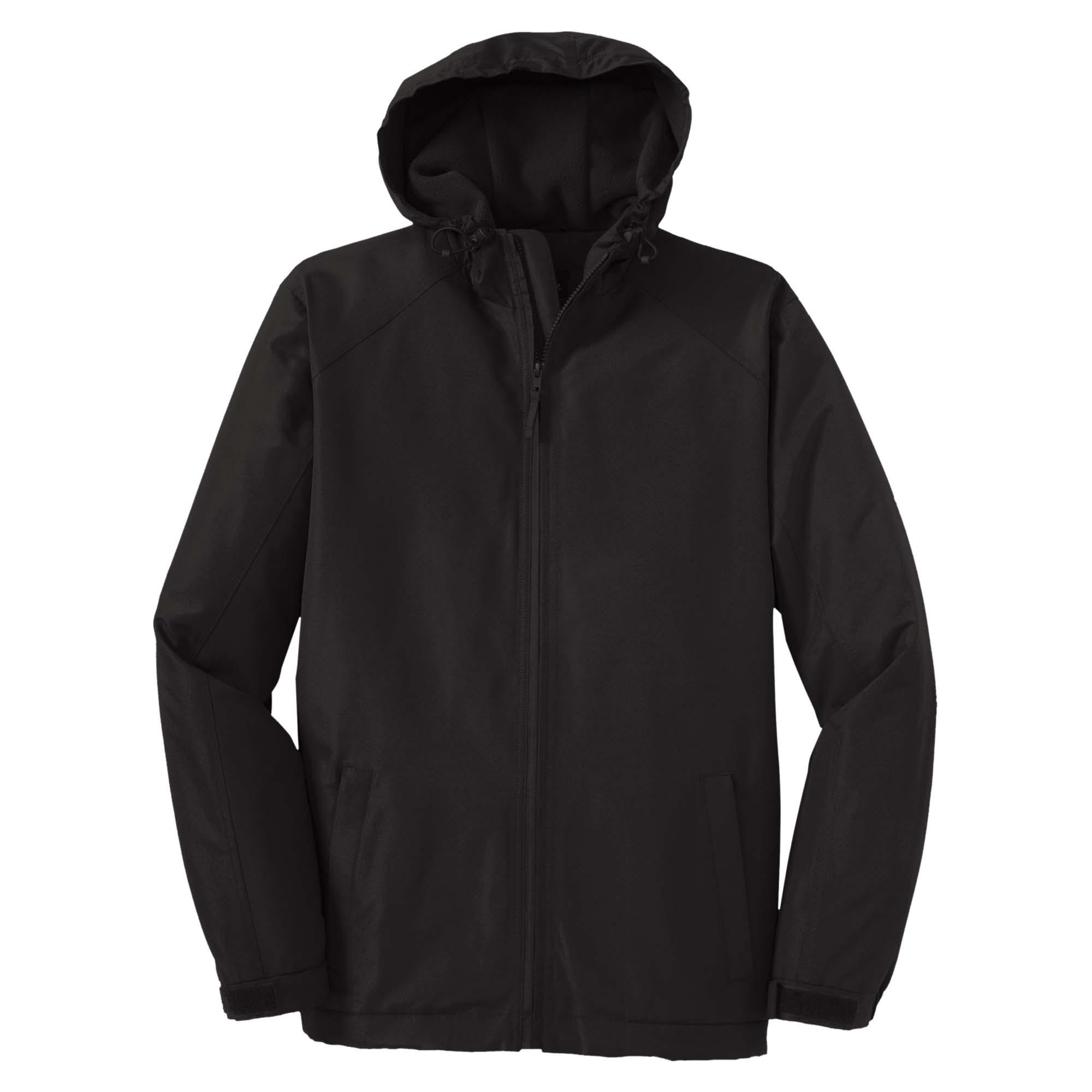 Port Authority J327 Hooded Charger Jacket - True Black | Full Source