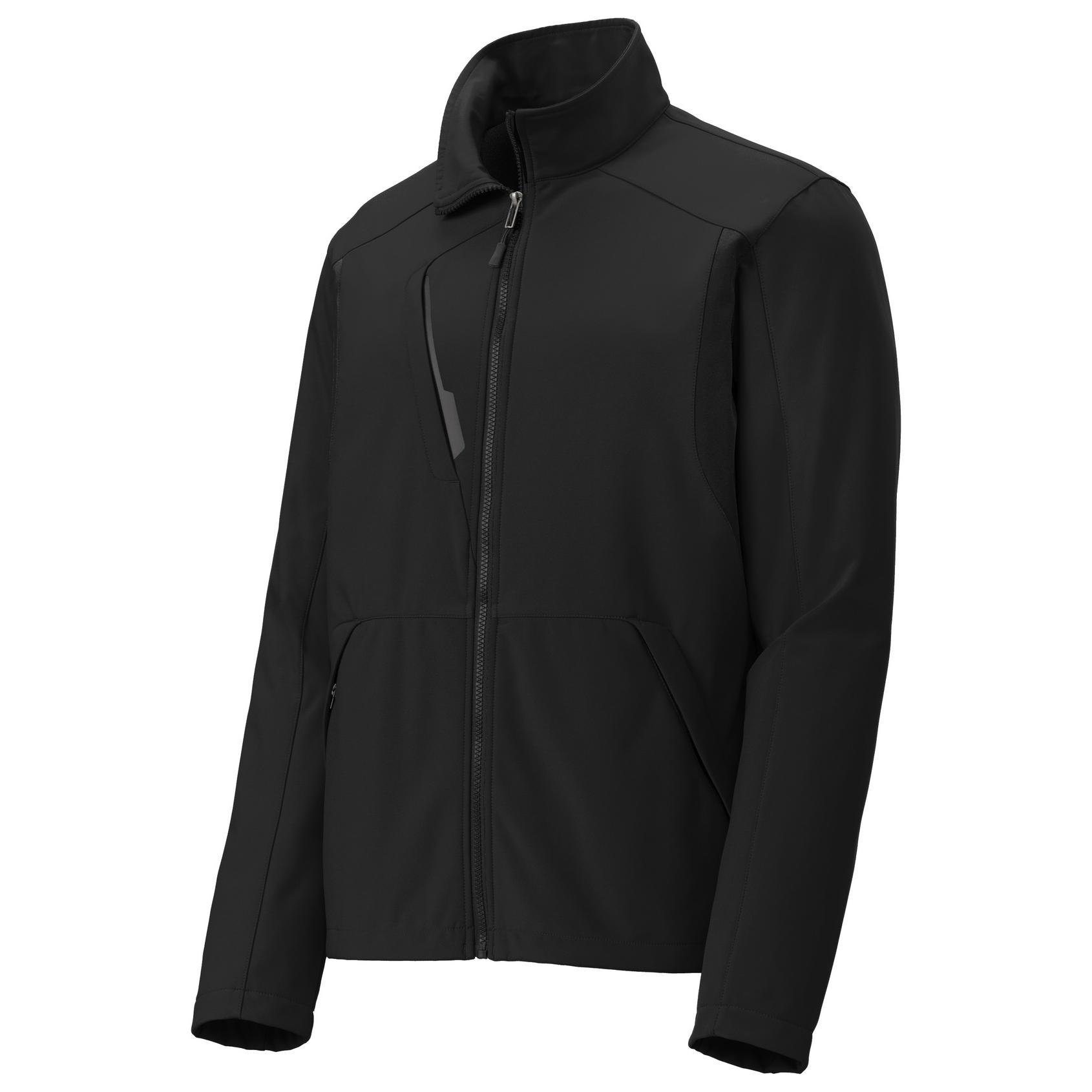 Port Authority J336 Back-Block Soft Shell Jacket - Black/Black