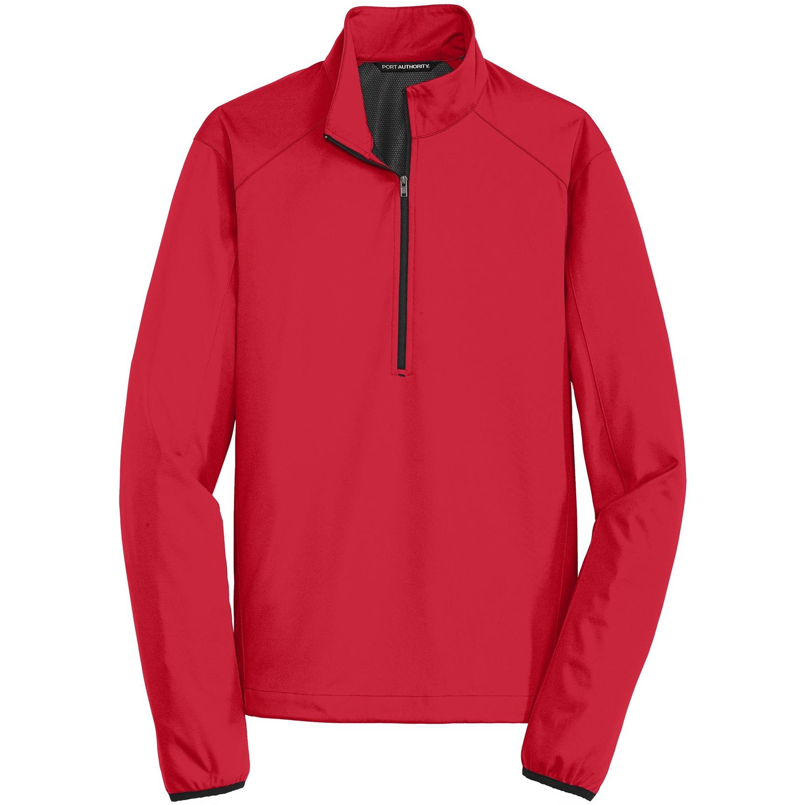 Port Authority J716 Active 1/2-Zip Soft Shell Jacket - Rich Red | Full ...