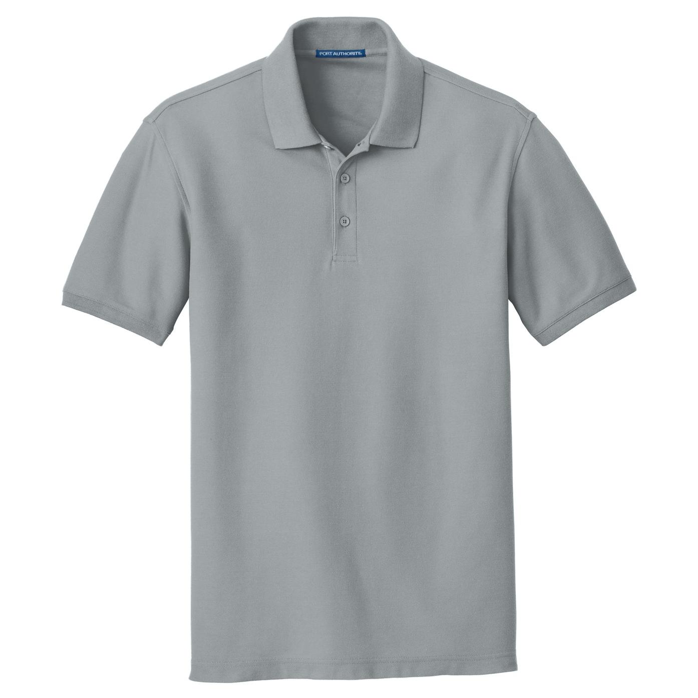 ultimus Offset Button Polo Shirt グレー 半袖 Port Authority K100 Core Classic Pique Polo - Gusty Grey | Full Source