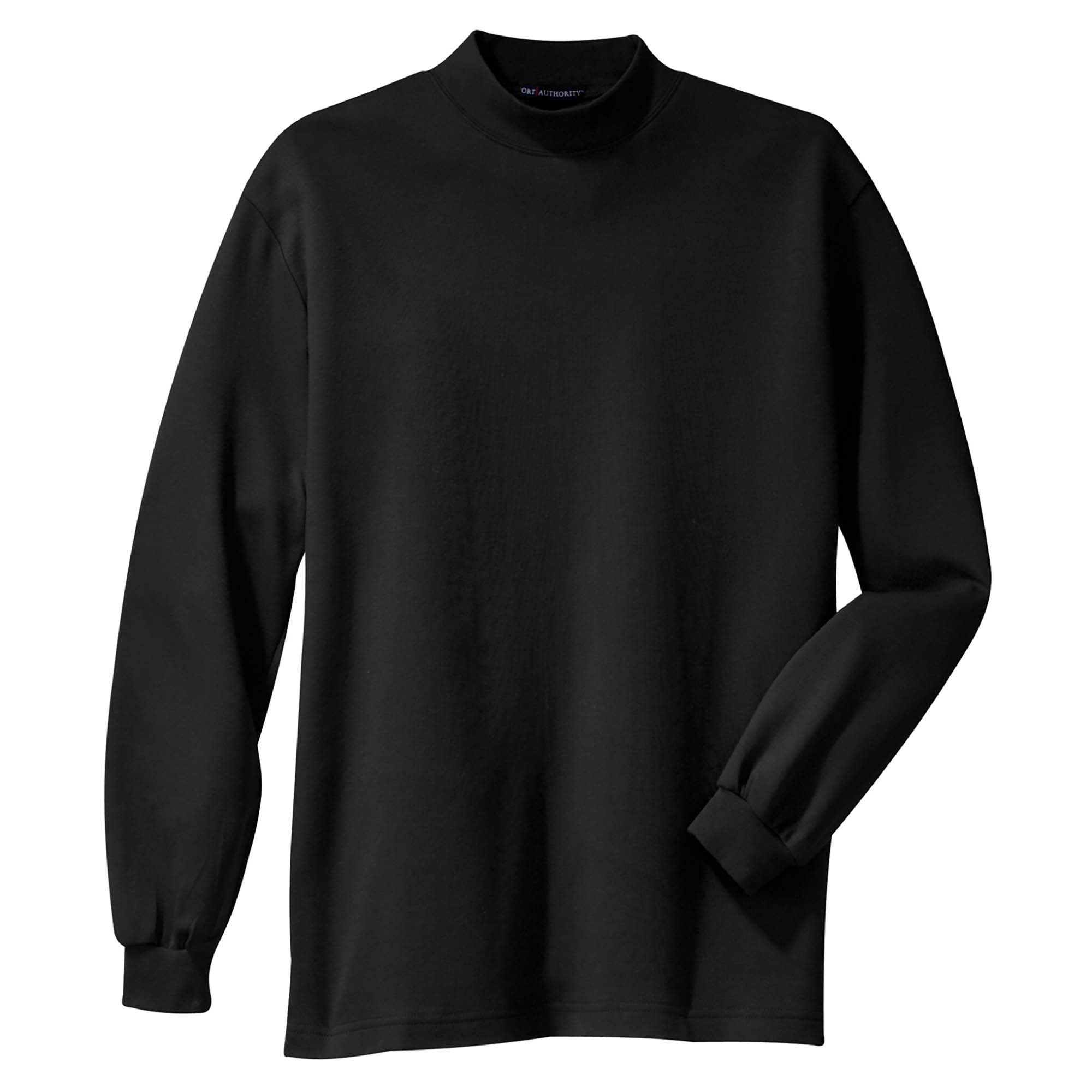 Port Authority K321 Interlock Knit Mock Turtleneck - Black | Full