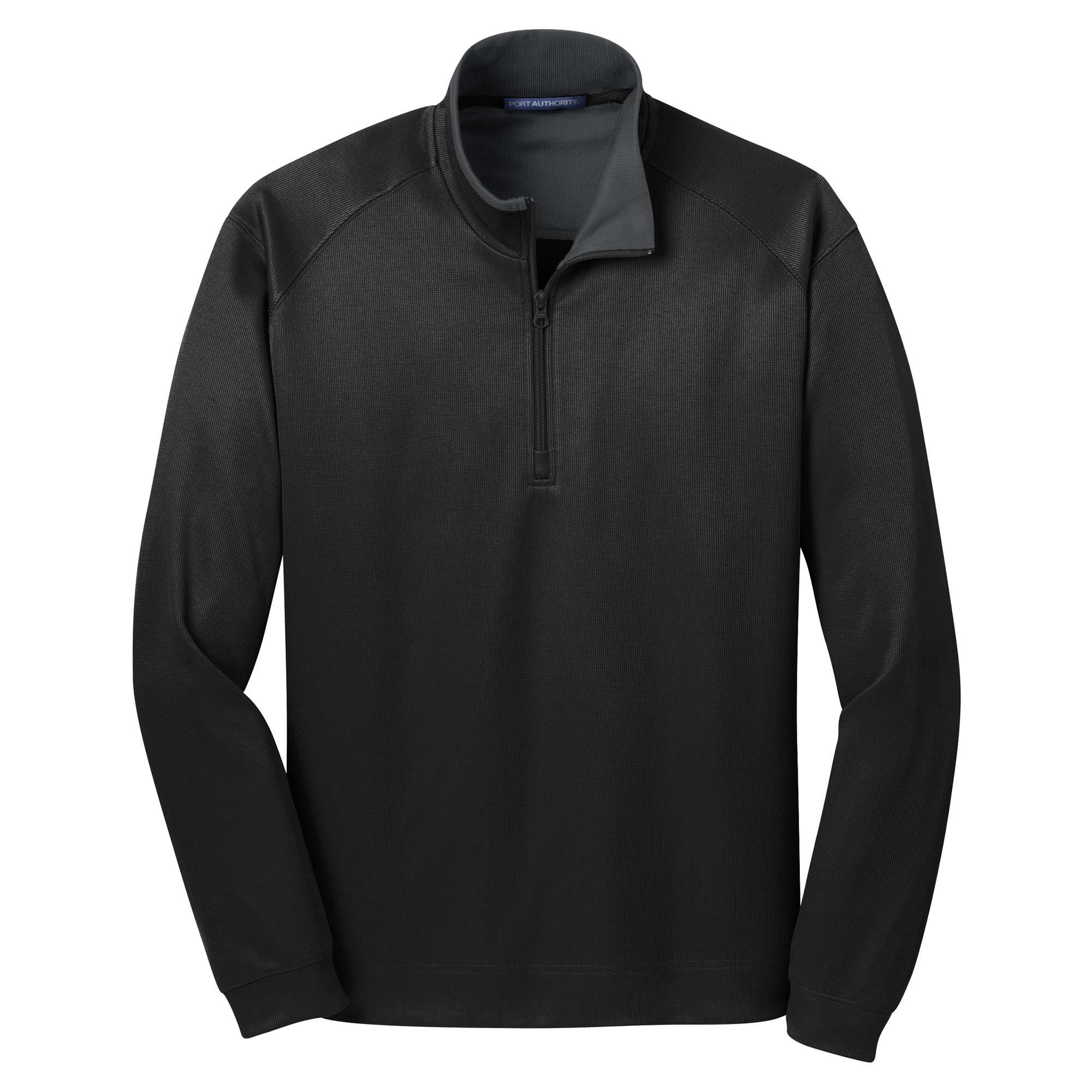 Port Authority K805 Heavyweight Vertical Texture 1/4-Zip Pullover