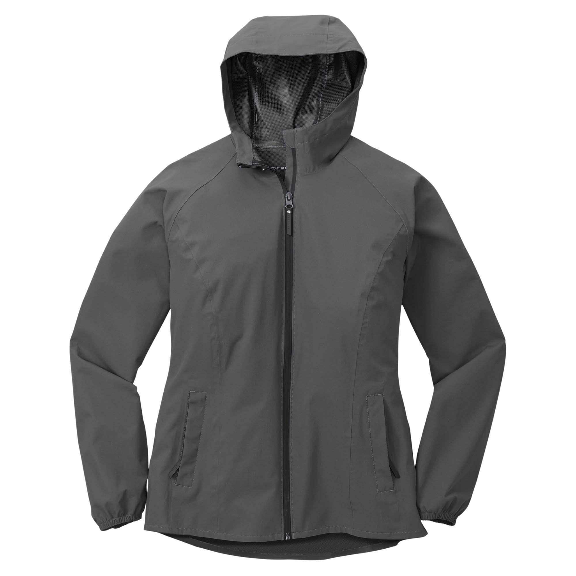 Port Authority L407 Ladies Essential Rain Jacket - Graphite Grey | Full ...