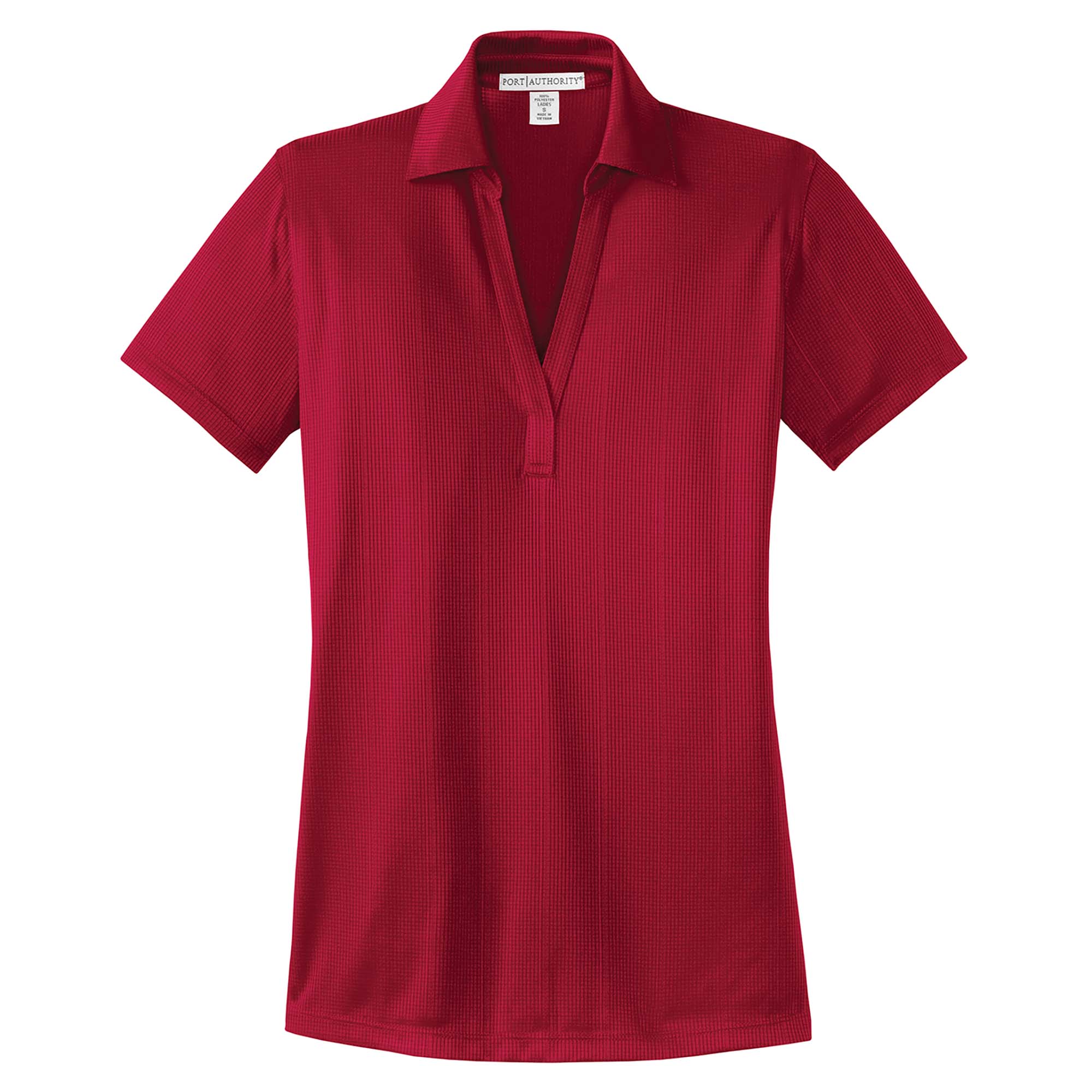 Port Authority L528 Ladies Performance Fine Jacquard Polo - Rich Red ...