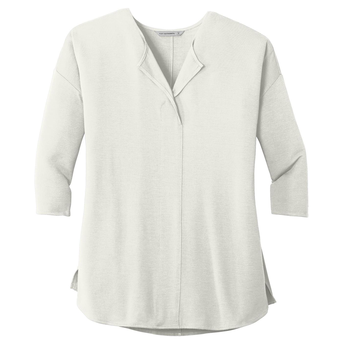 Port Authority LK5433 Ladies Concept 3/4-Sleeve Soft Split Neck Top ...