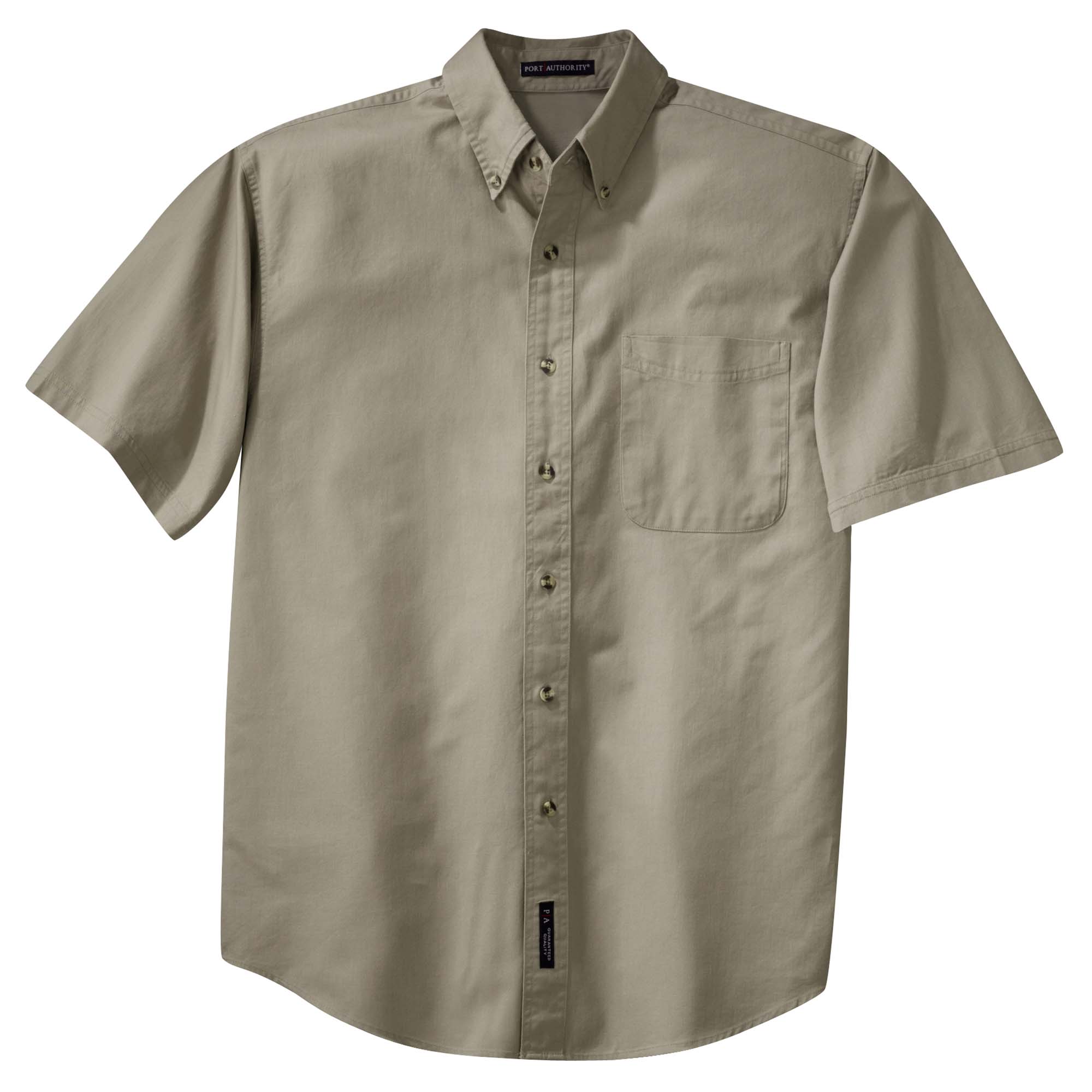 Port Authority S500T Short Sleeve Twill Shirt - Khaki | Full Source