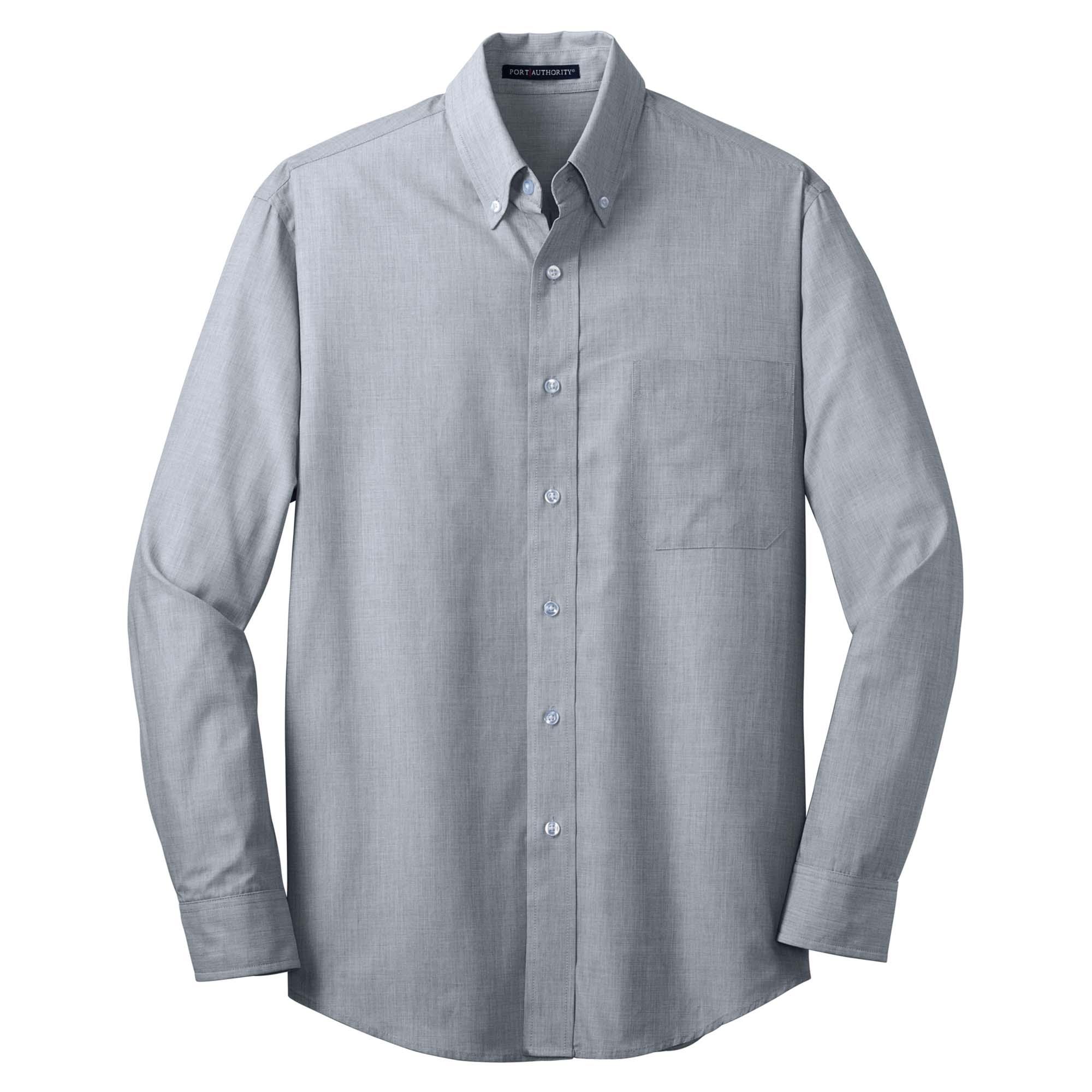 Port Authority S640 Crosshatch Easy Care Shirt - Navy Frost | Full Source