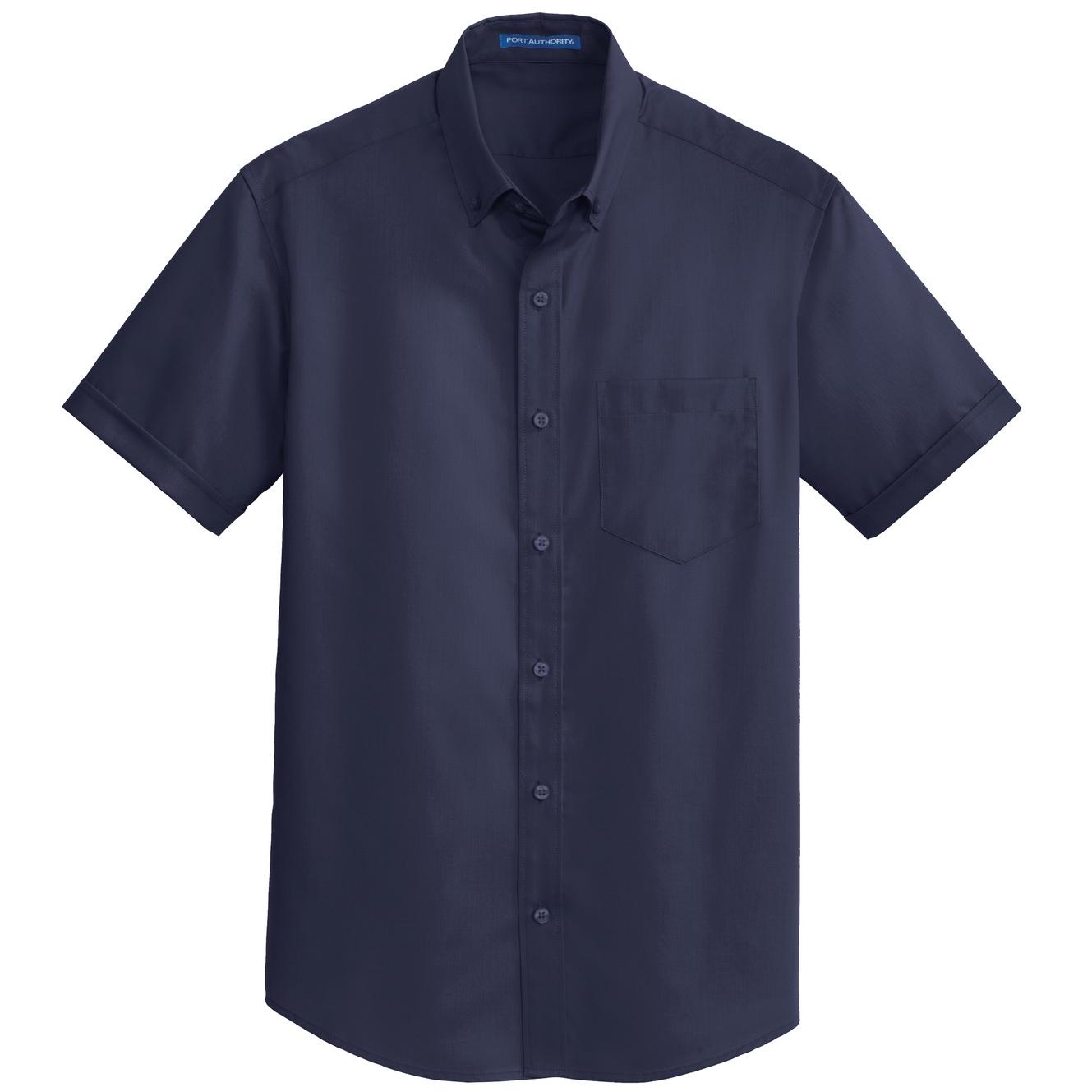 Port Authority S664 Short Sleeve SuperPro Twill Shirt - True Navy ...