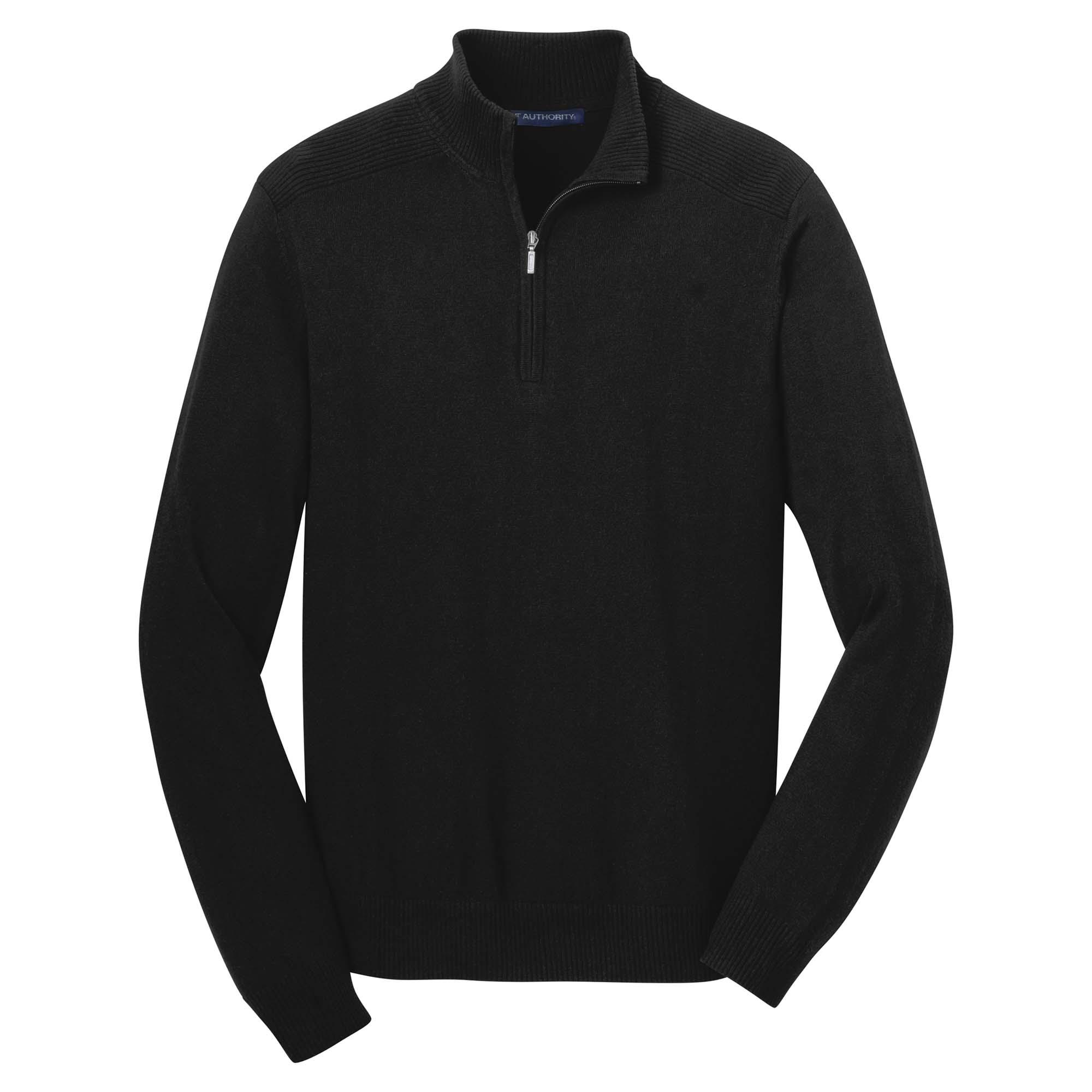 Port Authority SW290 1/2-Zip Sweater - Black | Full Source