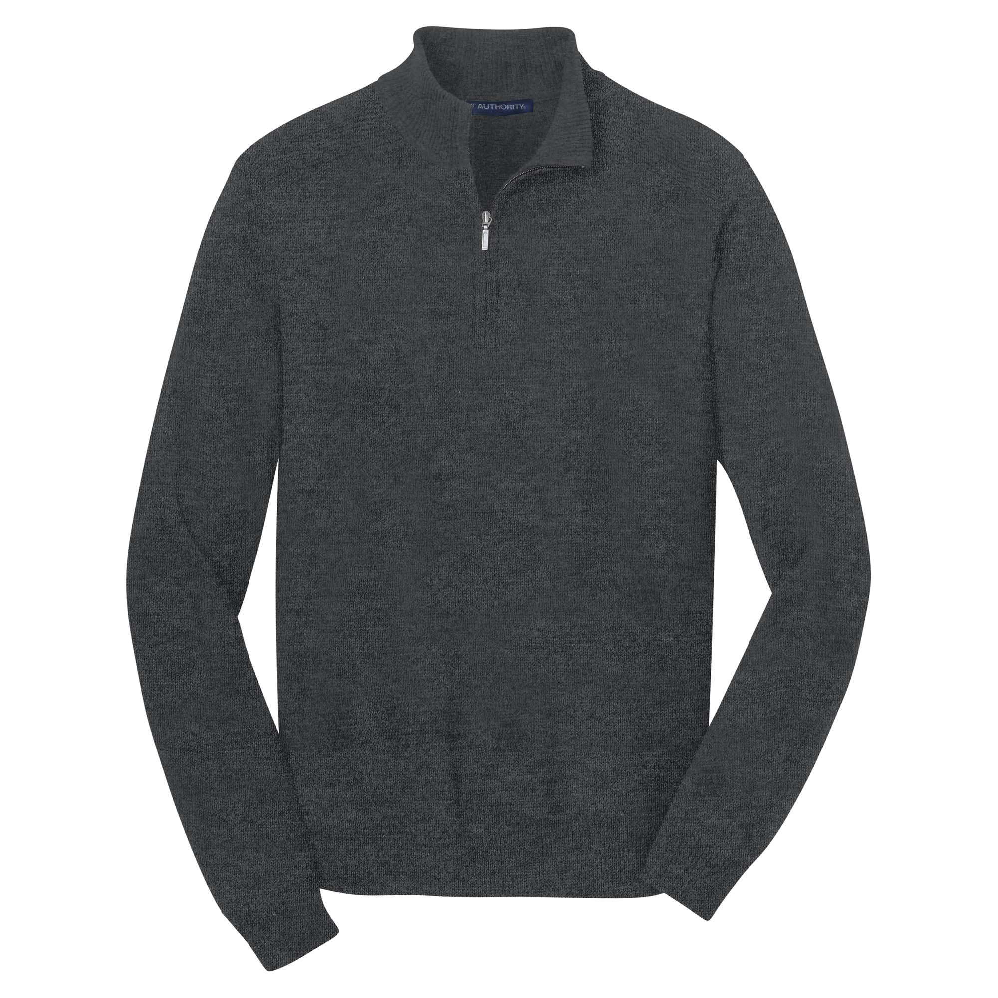 Port Authority SW290 1/2-Zip Sweater - Charcoal Heather | Full Source