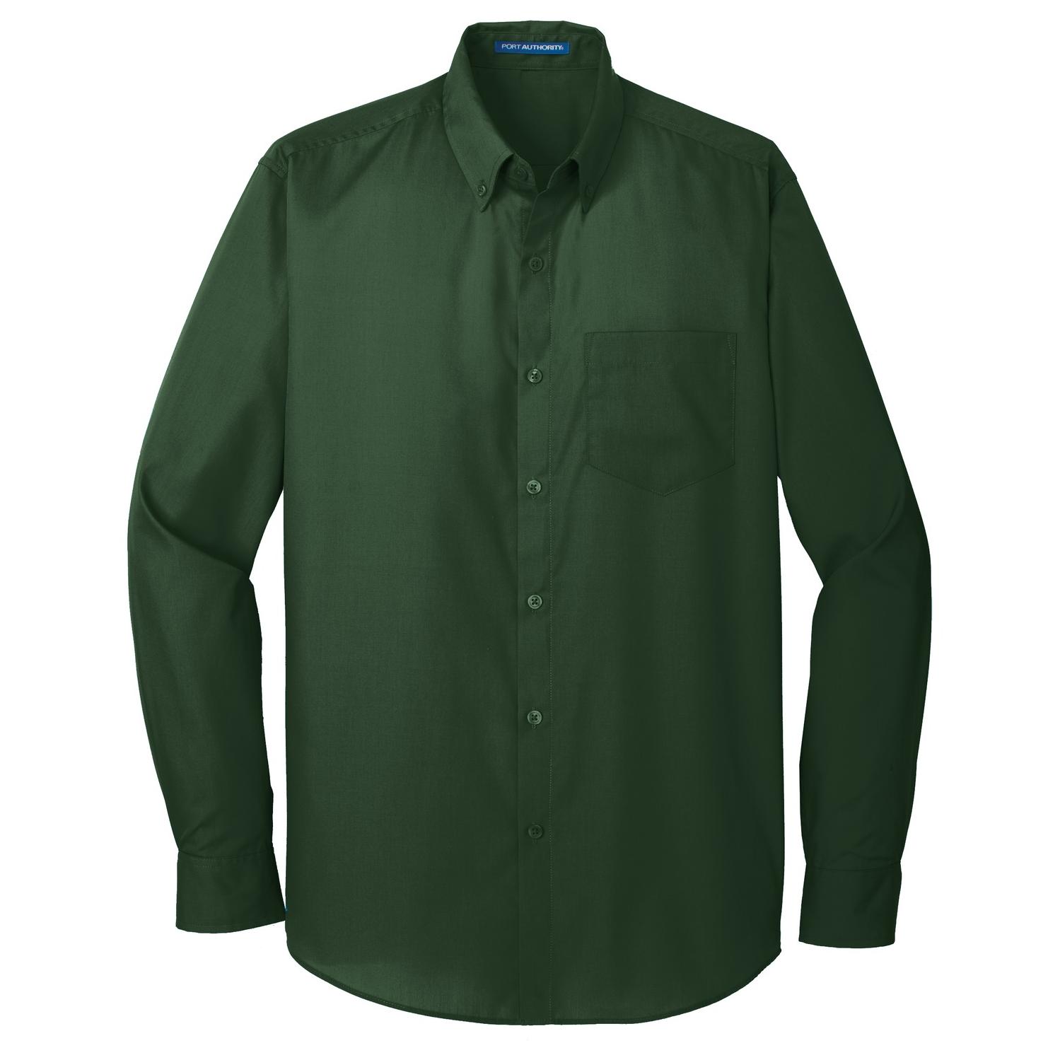 green dress shirt nearby Marquis Slim Fit Dress Shirt Forest Green Cotton/Poly 16/16.5-34/35 Men's Button-Down Easy Care Wrinkle Resistant