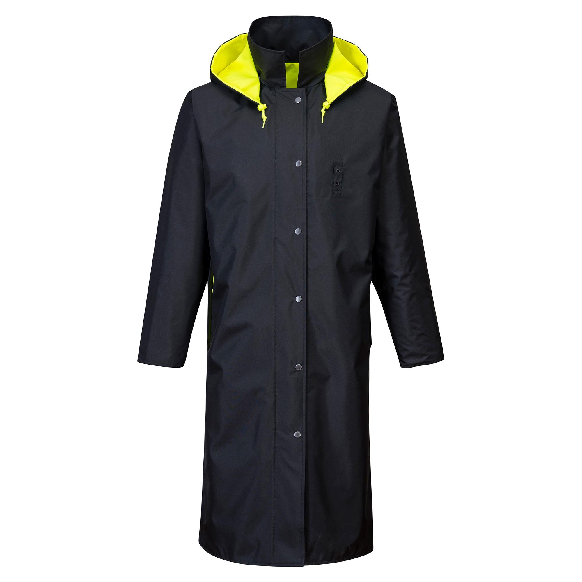 Portwest UH447 HiVis Reversible 48" Rain Coat Full Source